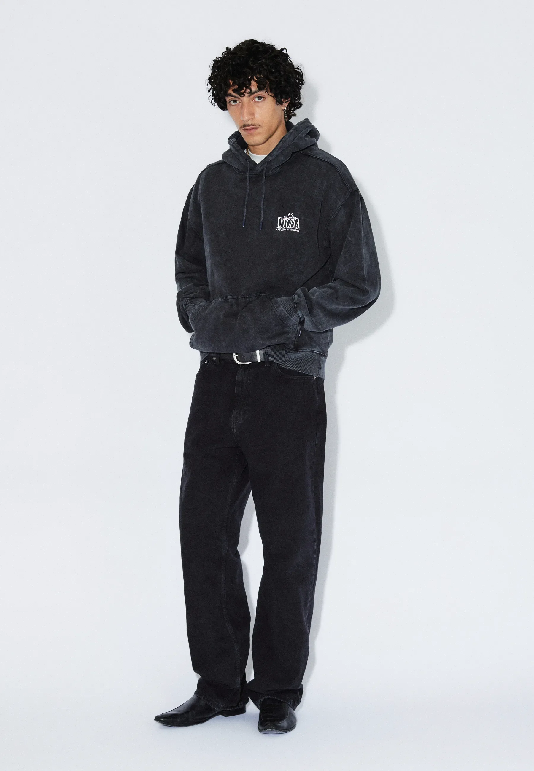 Aiden Hoodie - Washed Black Utopia - Image 2