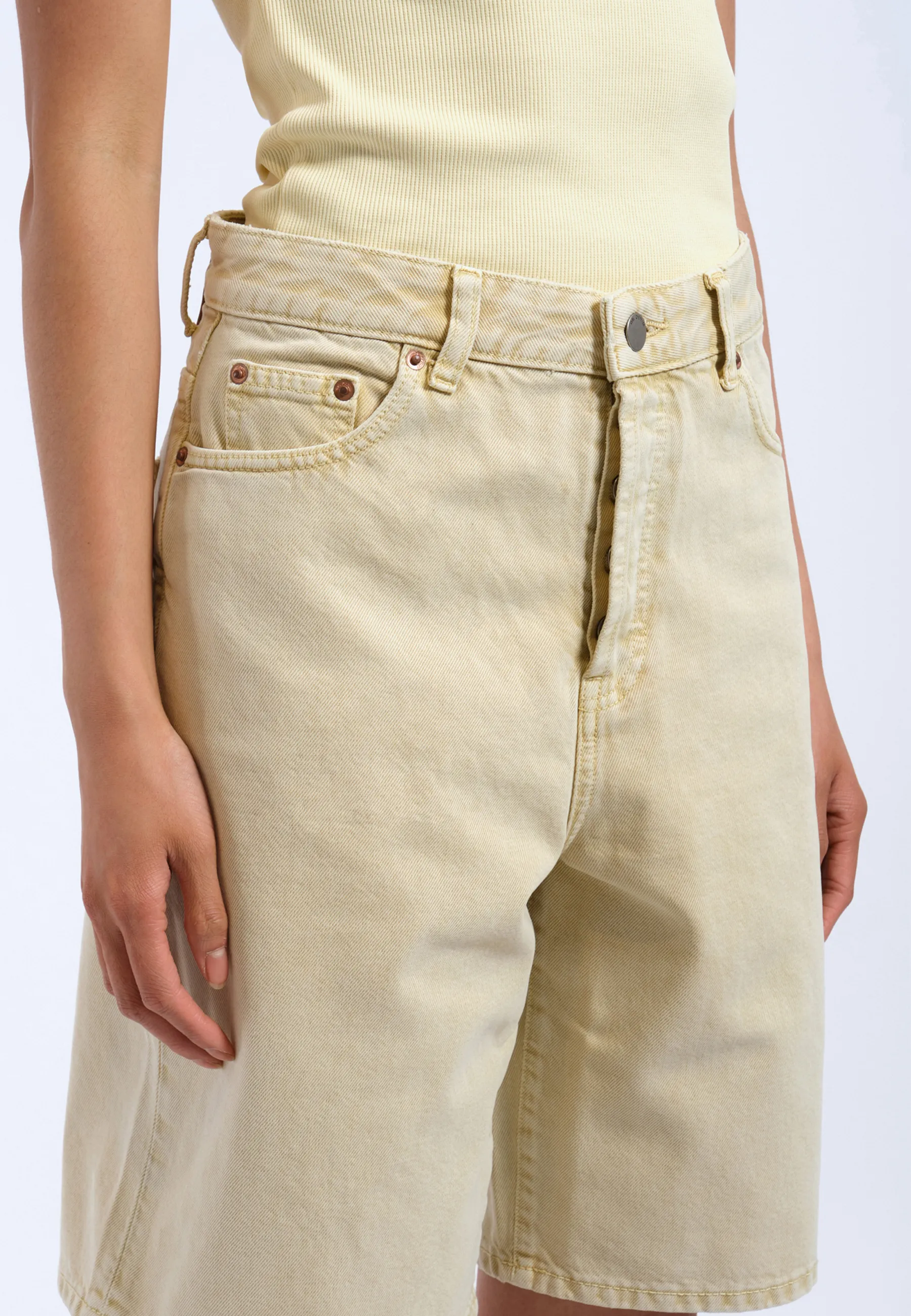 Bella Shorts - Buff Yellow - Image 8