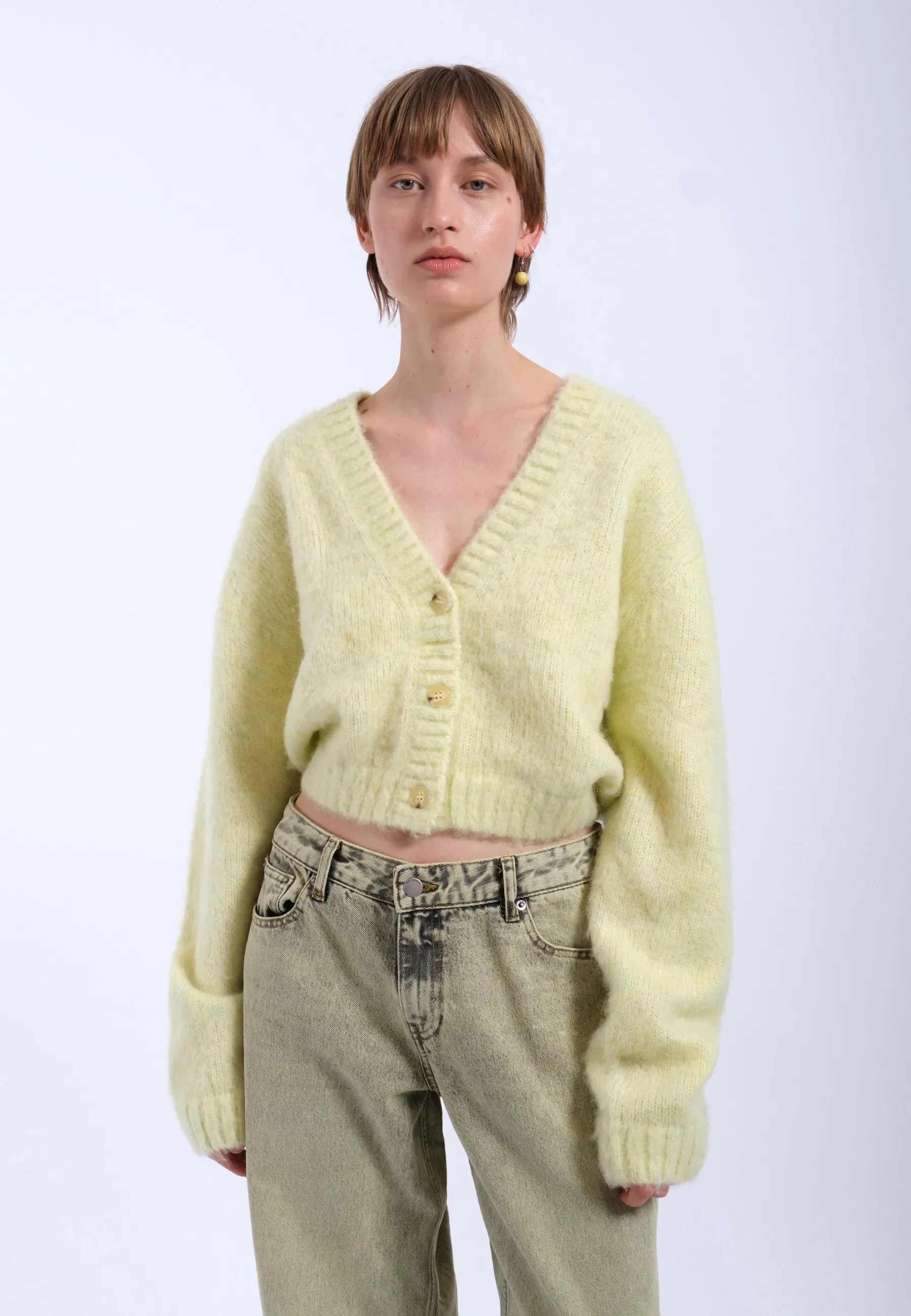 Betty Cardigan - Brushed Light Yellow - Image 2