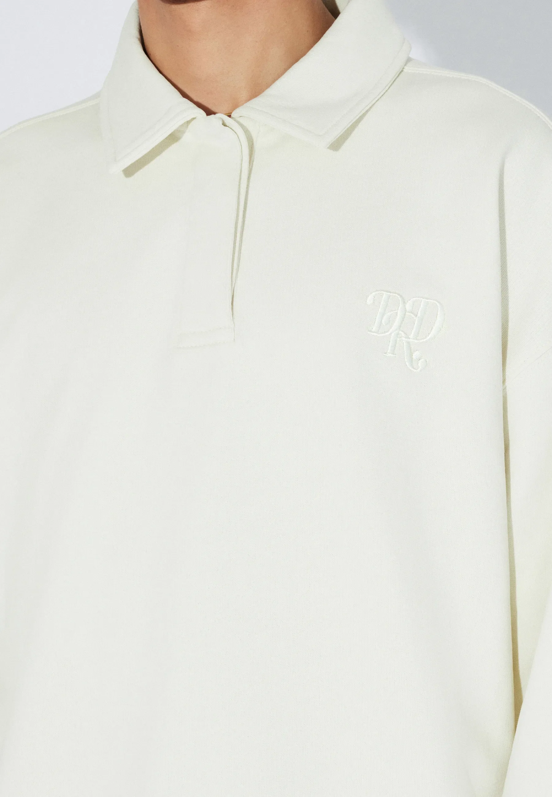 Brady Collar Sweatshirt - Ecru Mono - Image 6