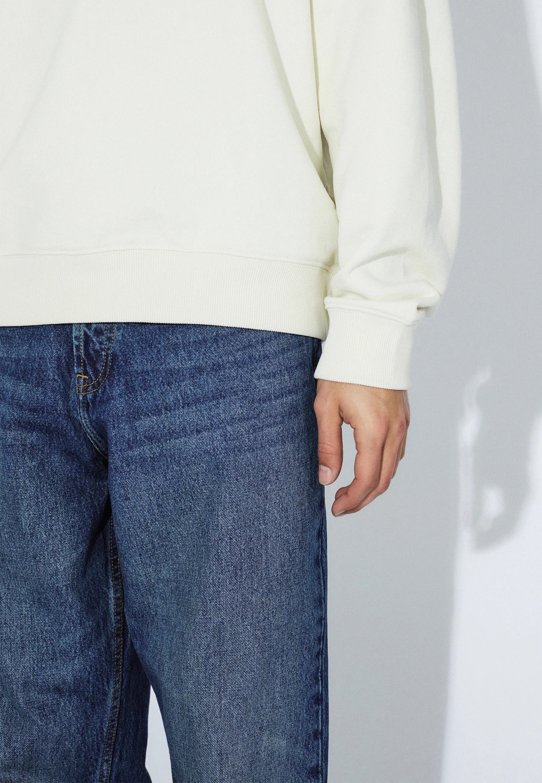 Brady Collar Sweatshirt - Ecru Mono - Image 7