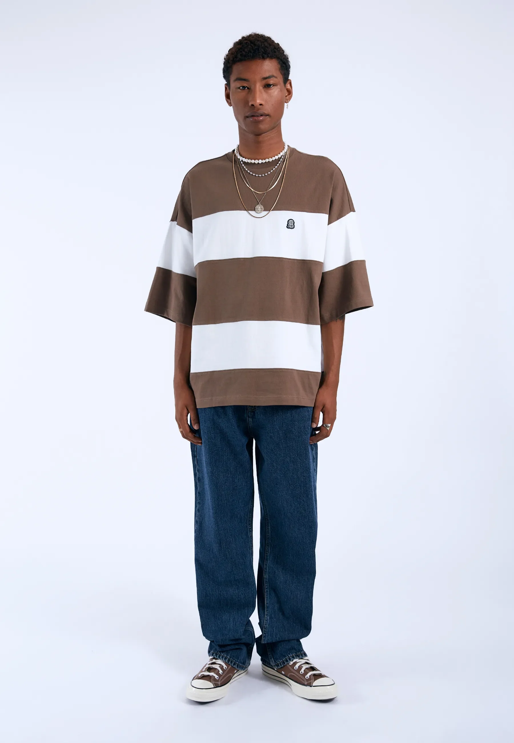 Curtis Tee - Morel Stripe - Image 2