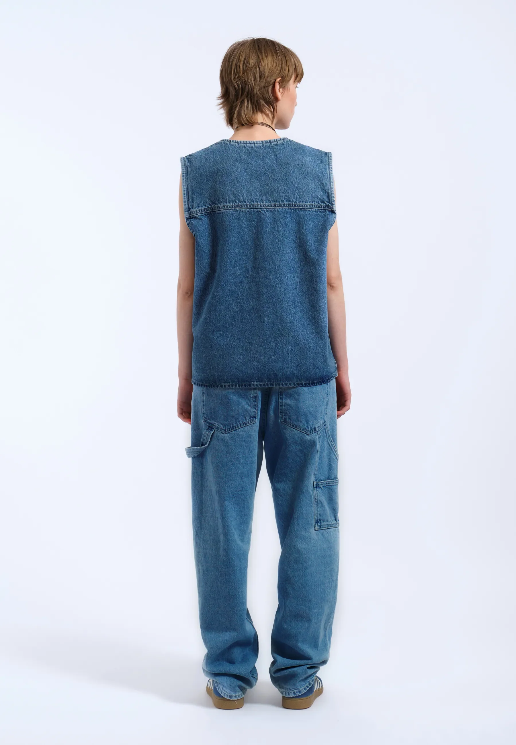 Denver Worker Vest - Stream Sky Retro Contrast - Image 11