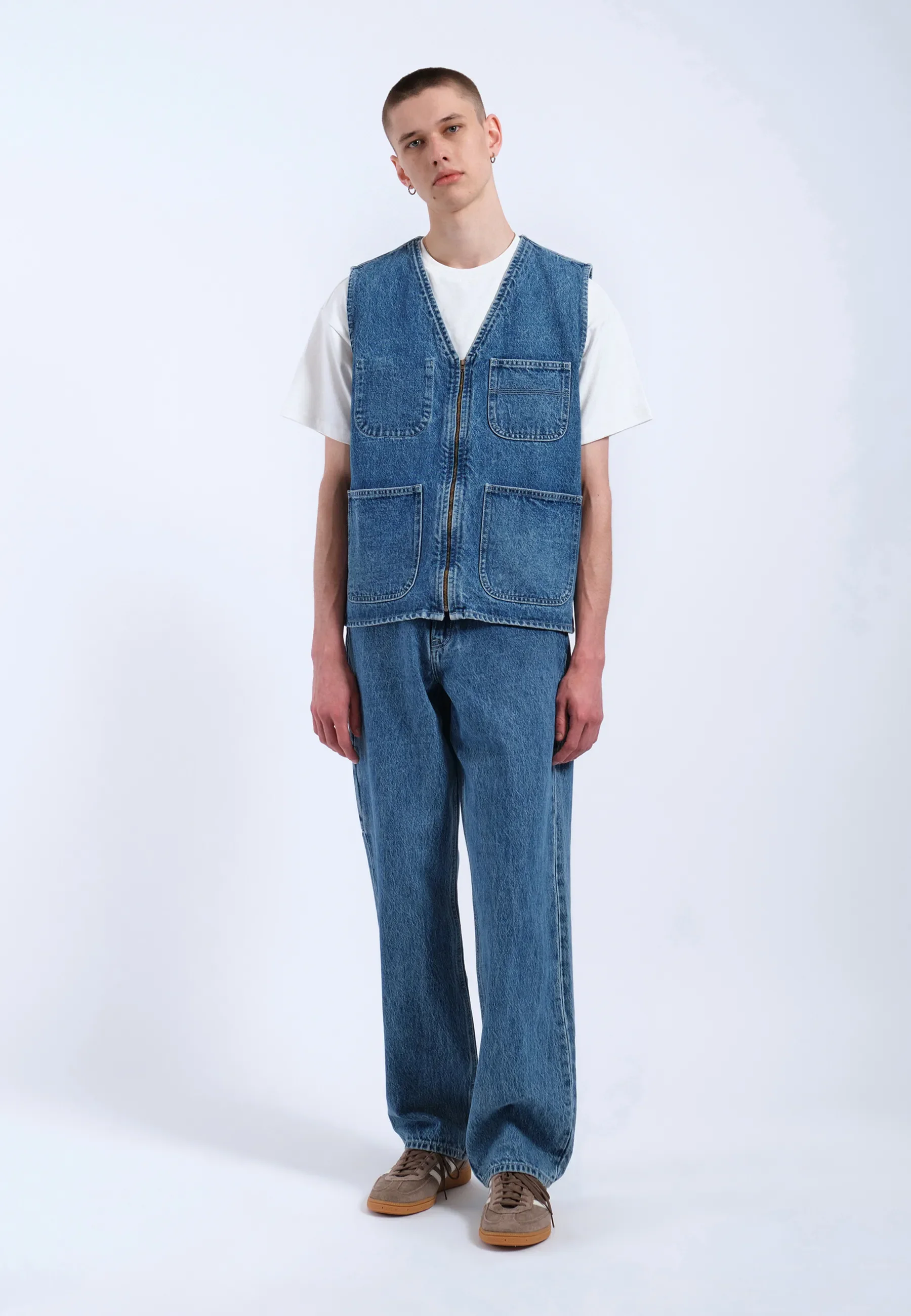 Denver Worker Vest - Stream Sky Retro Contrast - Image 3