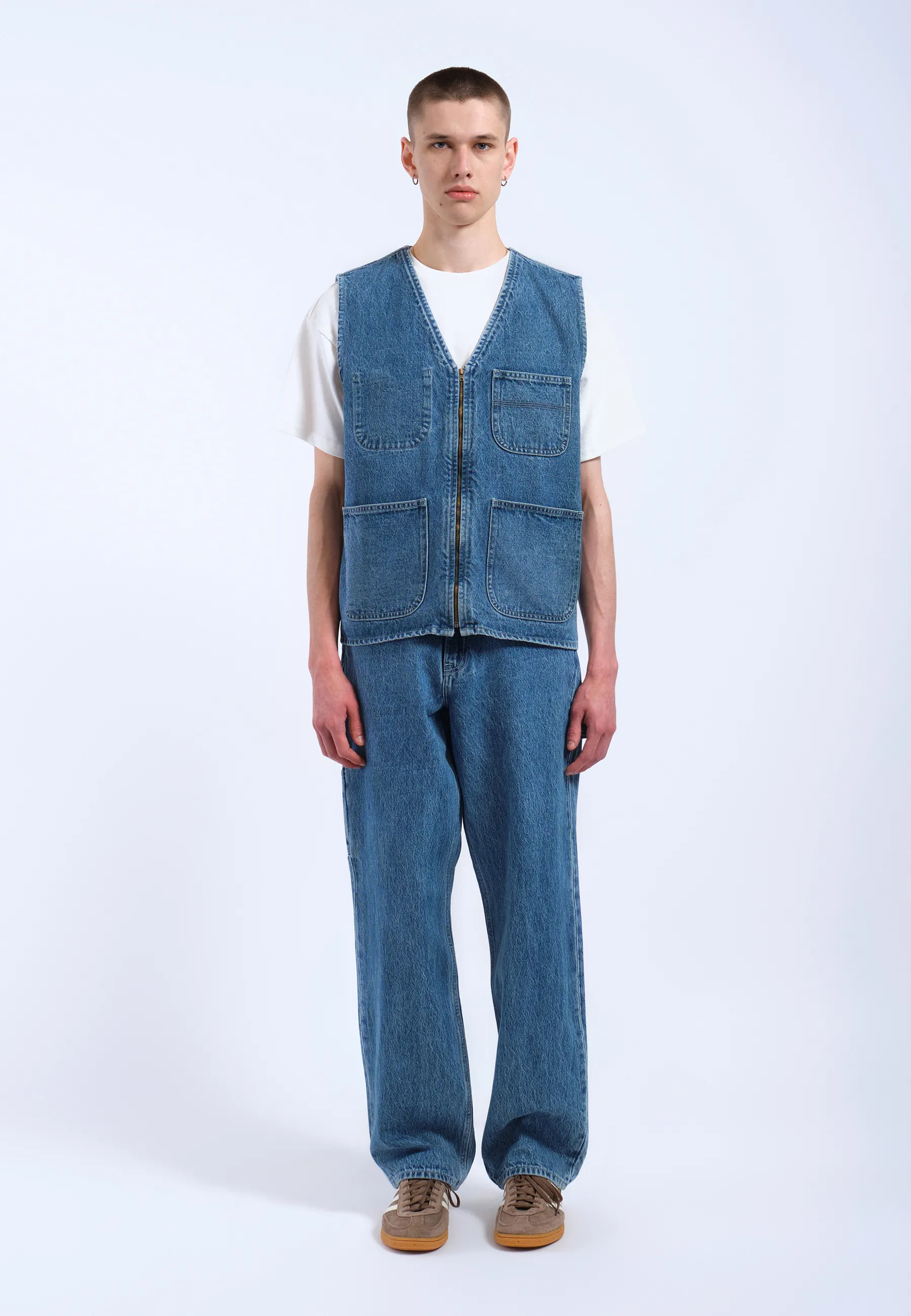 Denver Worker Vest - Stream Sky Retro Contrast - Image 5