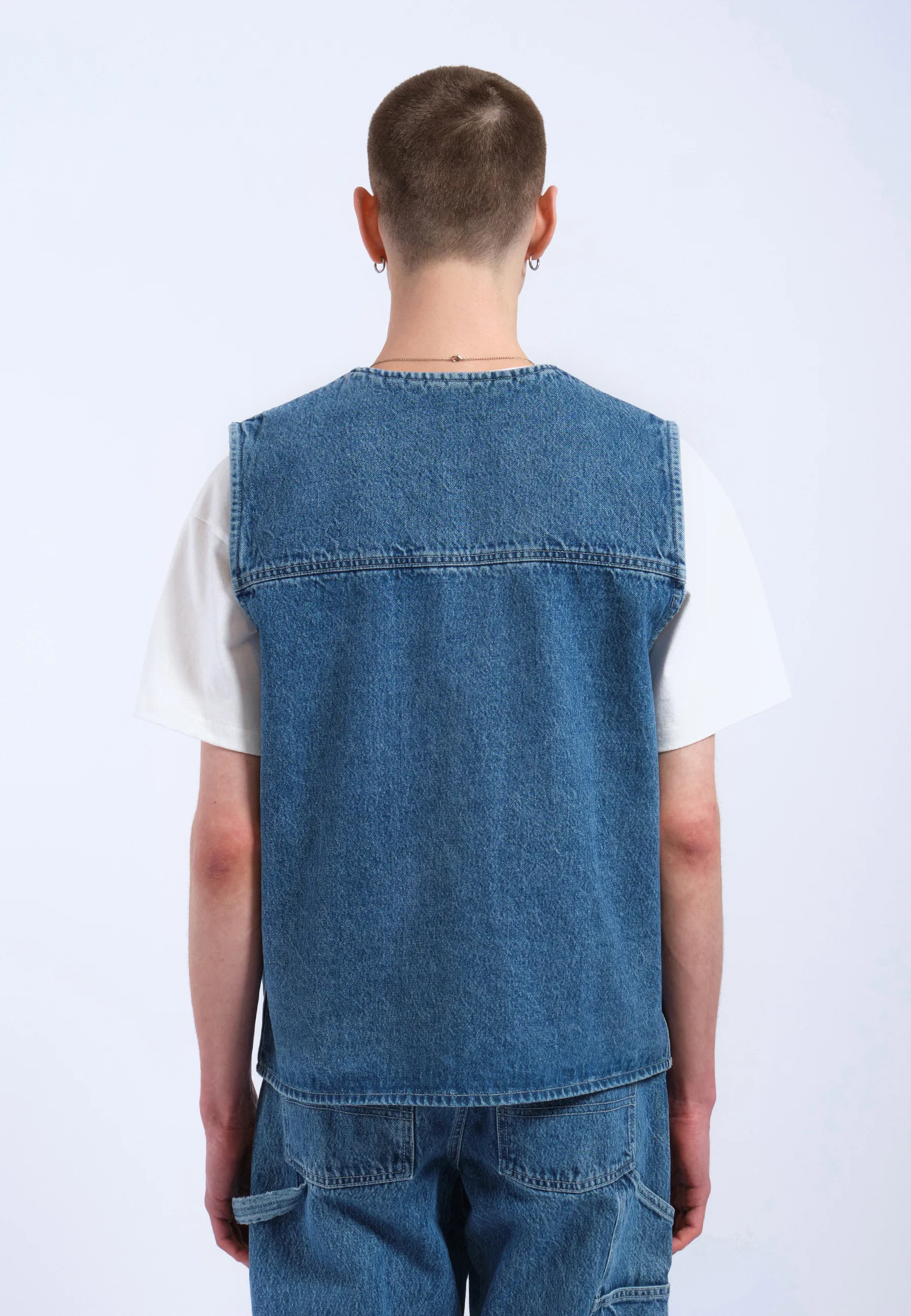 Denver Worker Vest - Stream Sky Retro Contrast - Image 6