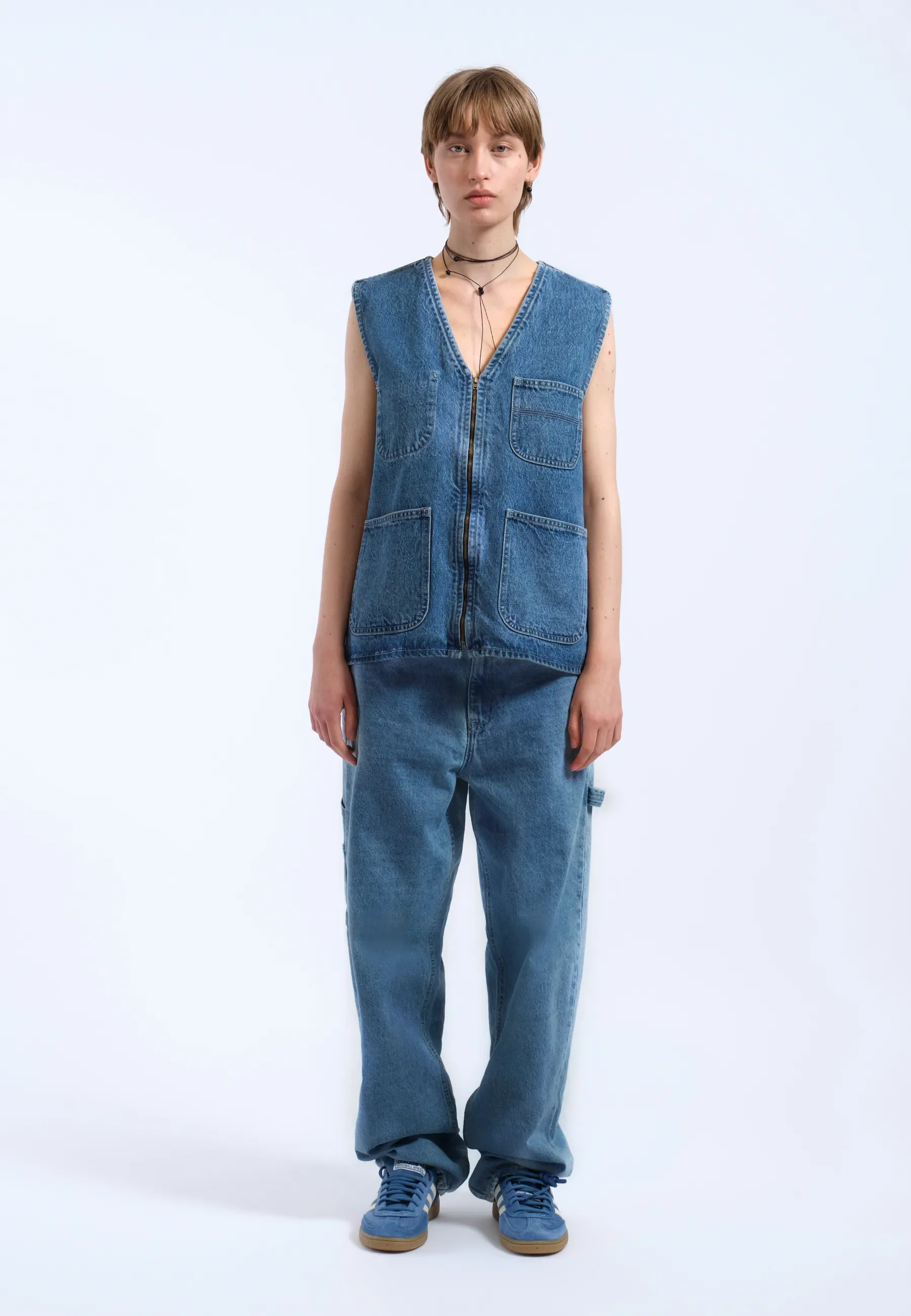 Denver Worker Vest - Stream Sky Retro Contrast - Image 9
