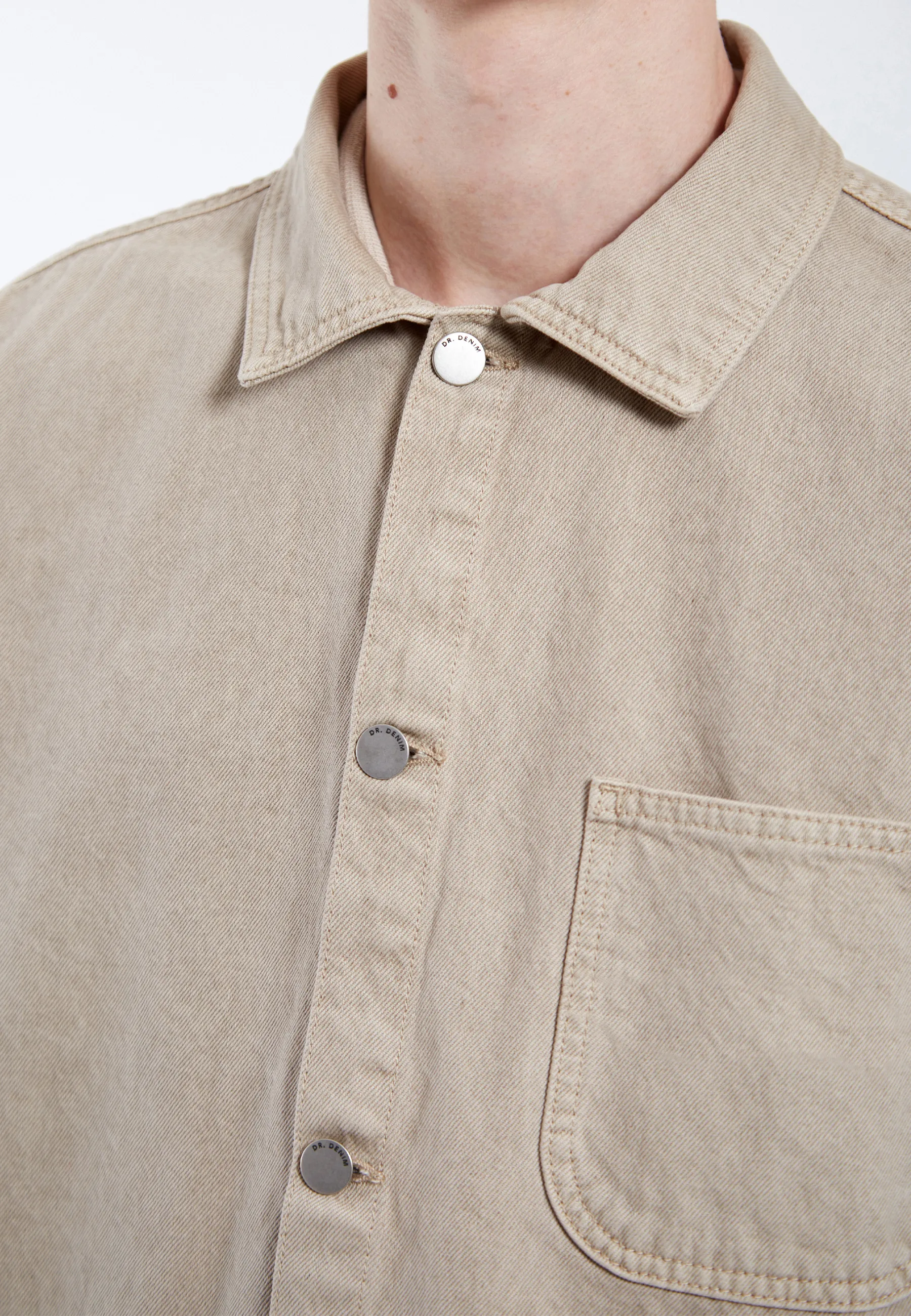 Devon Worker Jacket - Greige - Image 13