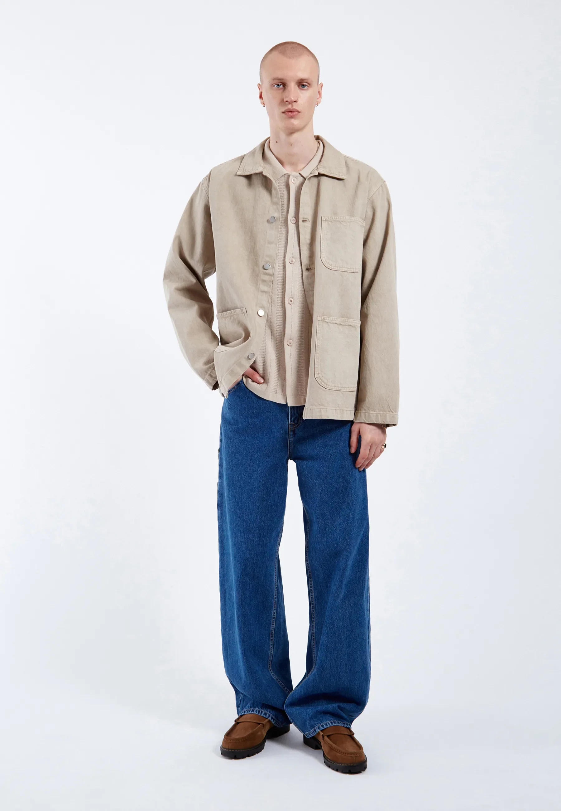 Devon Worker Jacket - Greige - Image 5