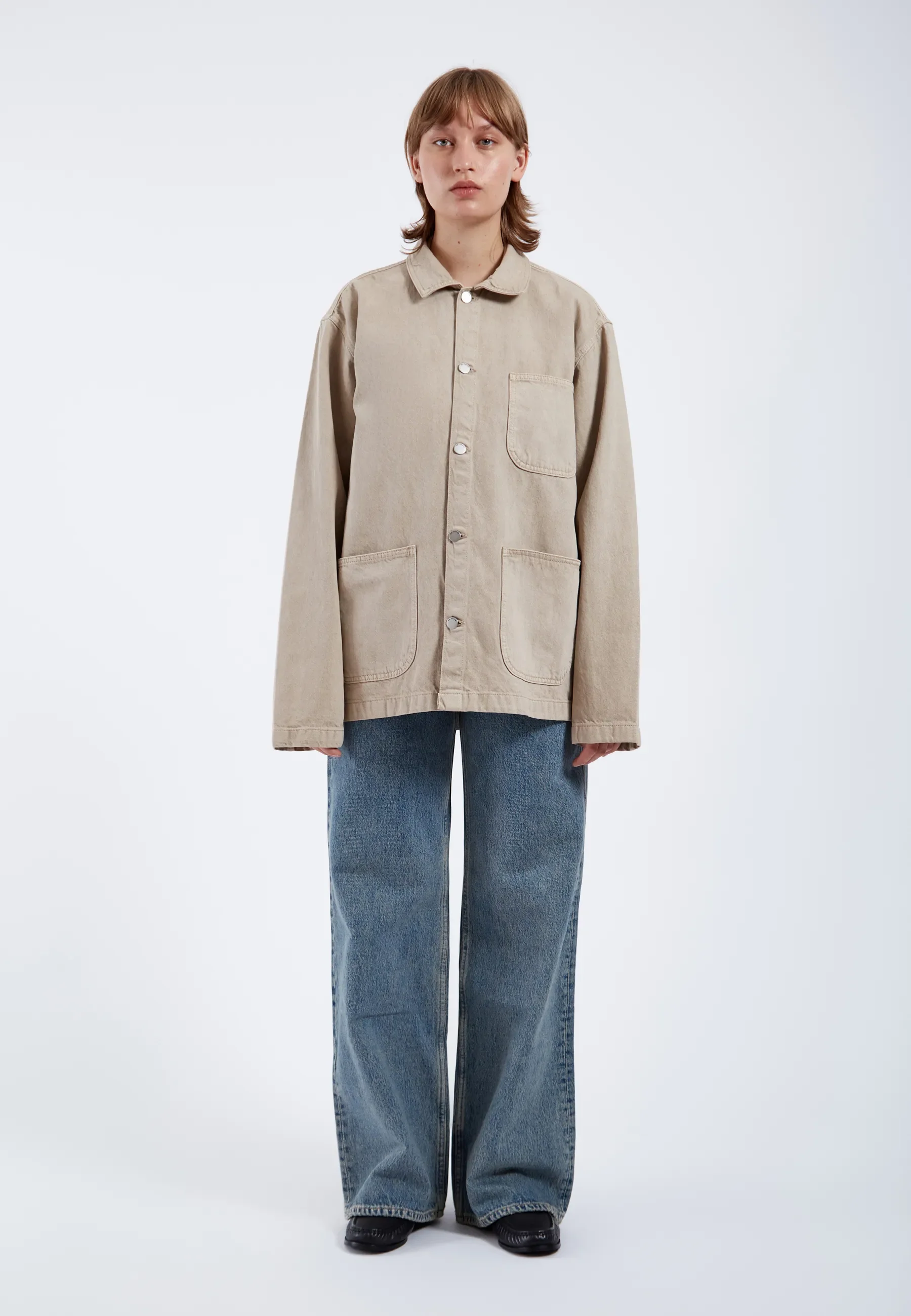 Devon Worker Jacket - Greige - Image 6