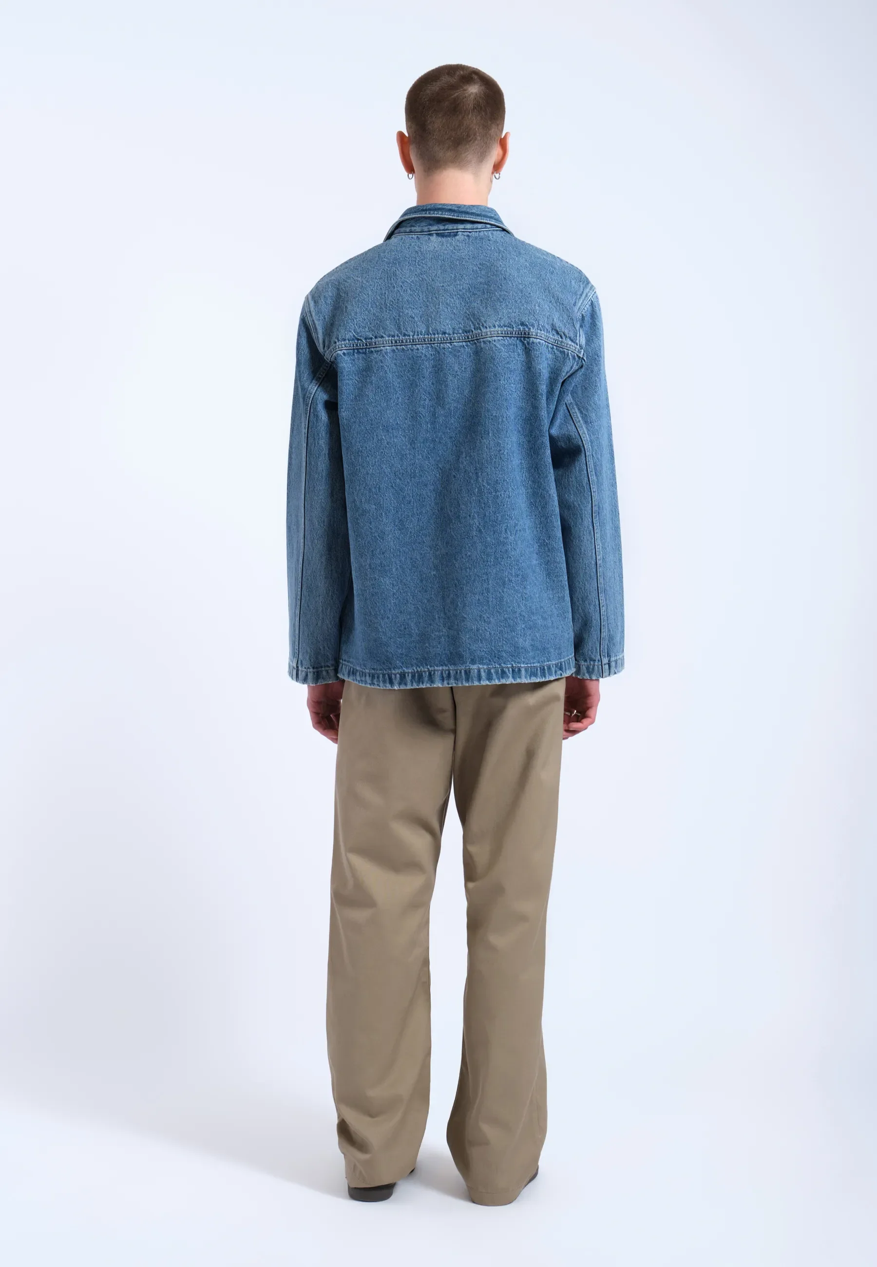 Devon Worker Jacket - Stream Sky Retro Contrast - Image 10