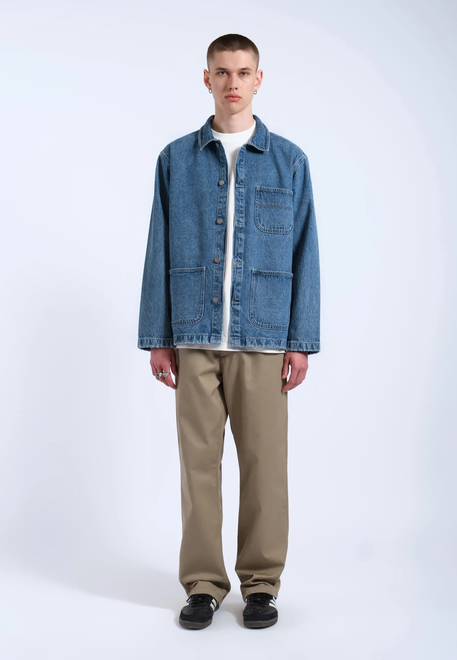 Devon Worker Jacket - Stream Sky Retro Contrast - Image 7