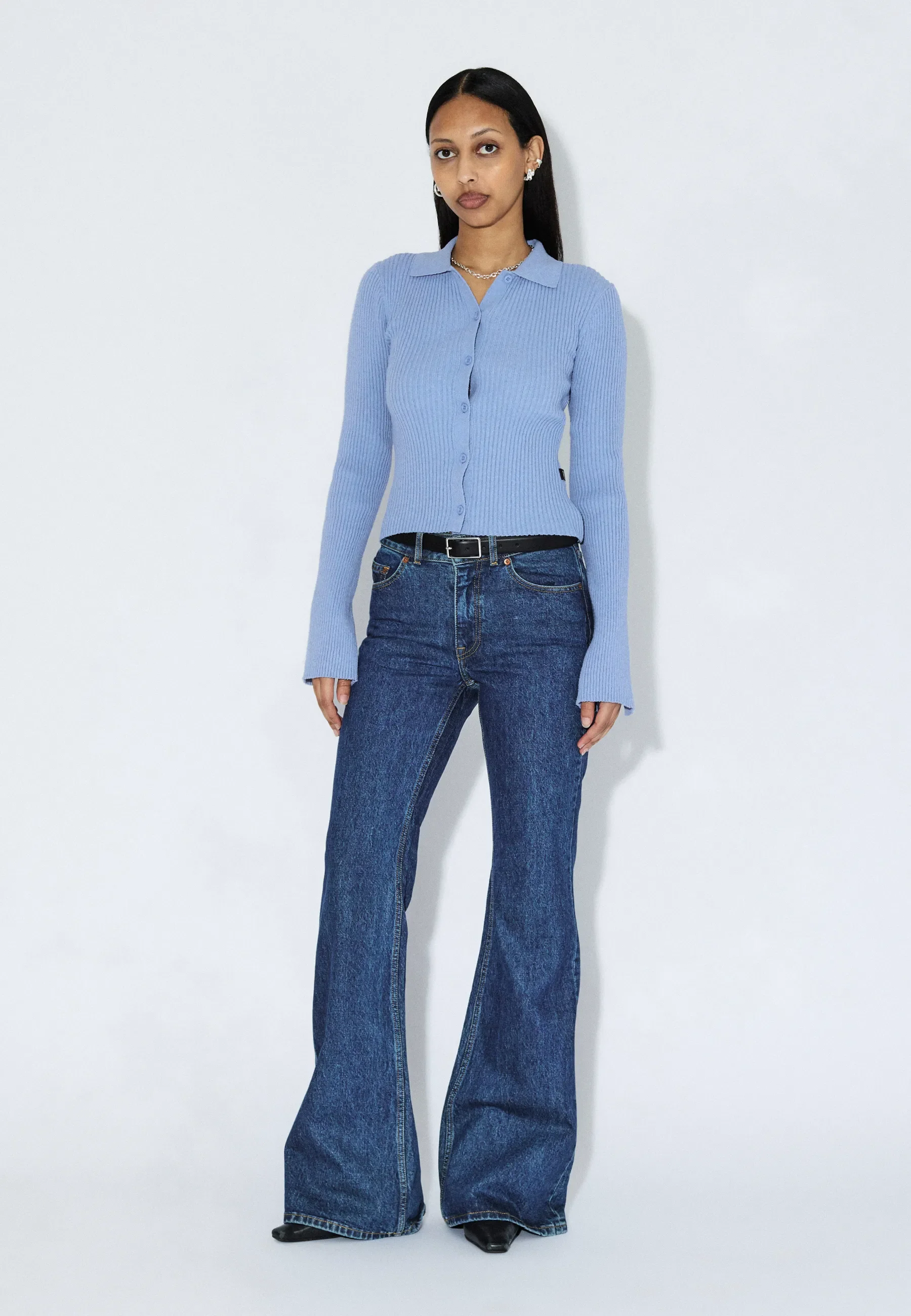 Eliza Knit Top - Dull Blue - Image 3