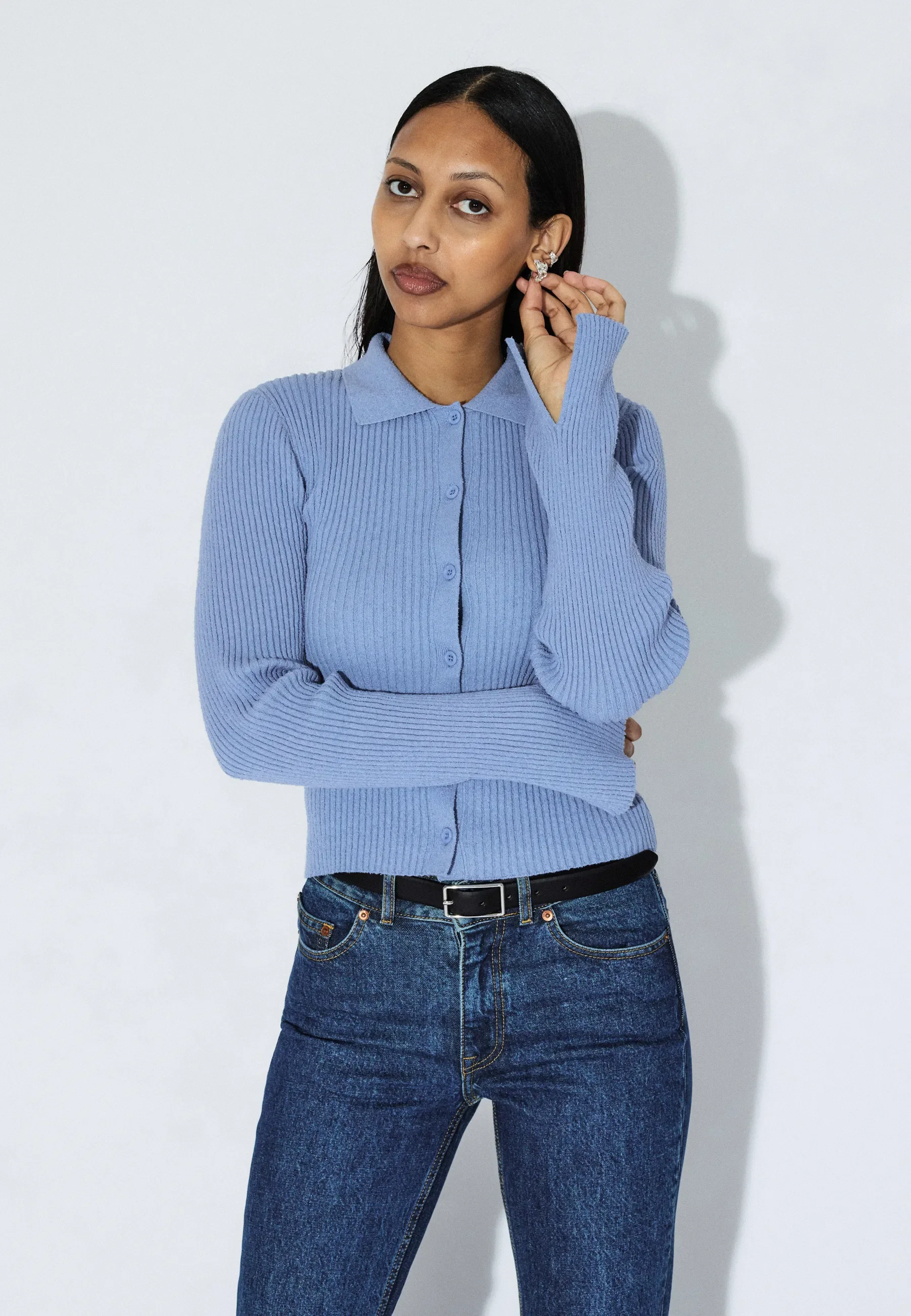 Eliza Knit Top - Dull Blue - Image 5
