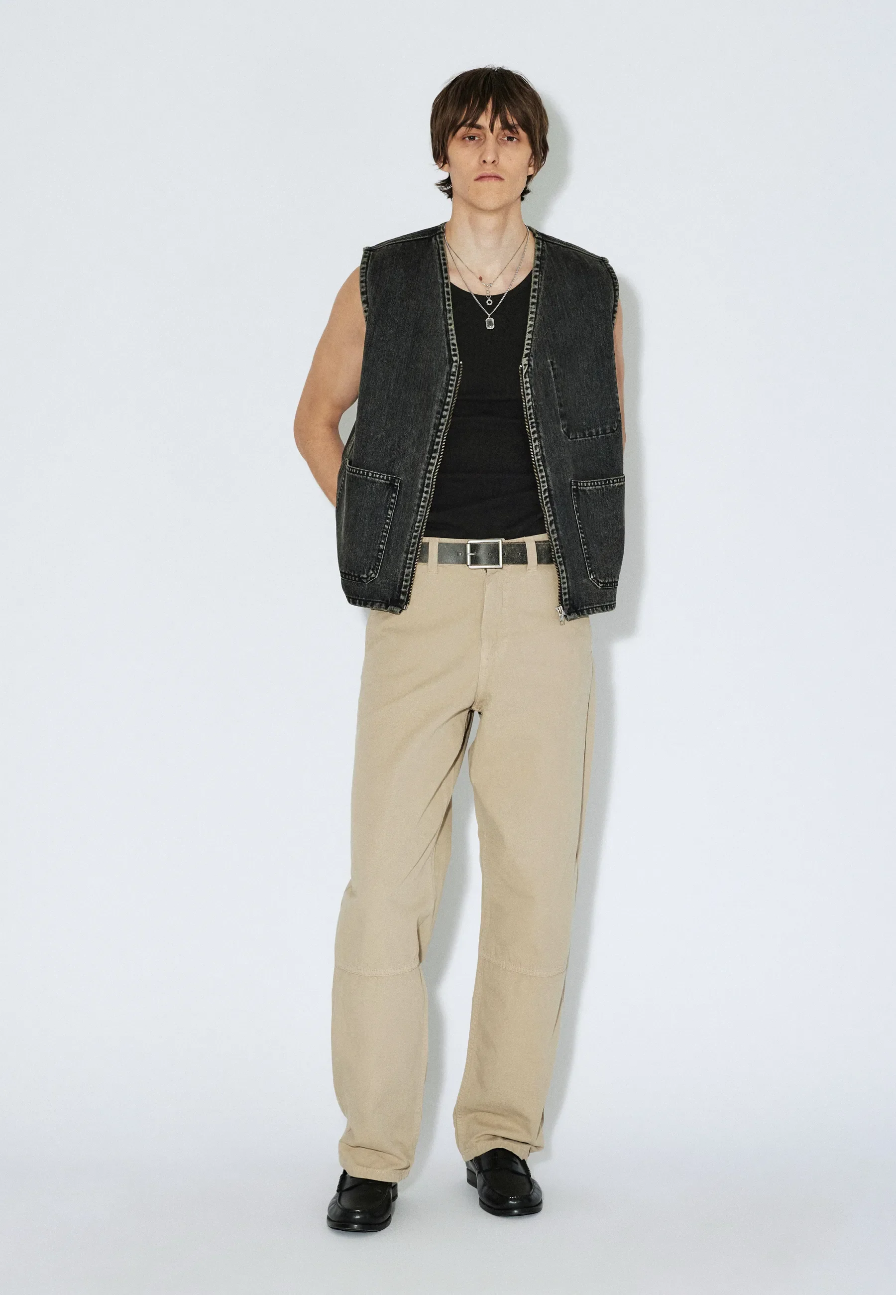 Enver Worker Vest - Aged Black - Image 10