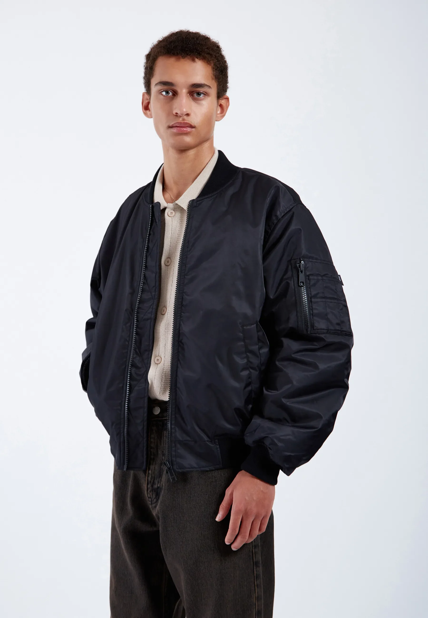 Jarvis Bomber Jacket - Black - Image 7