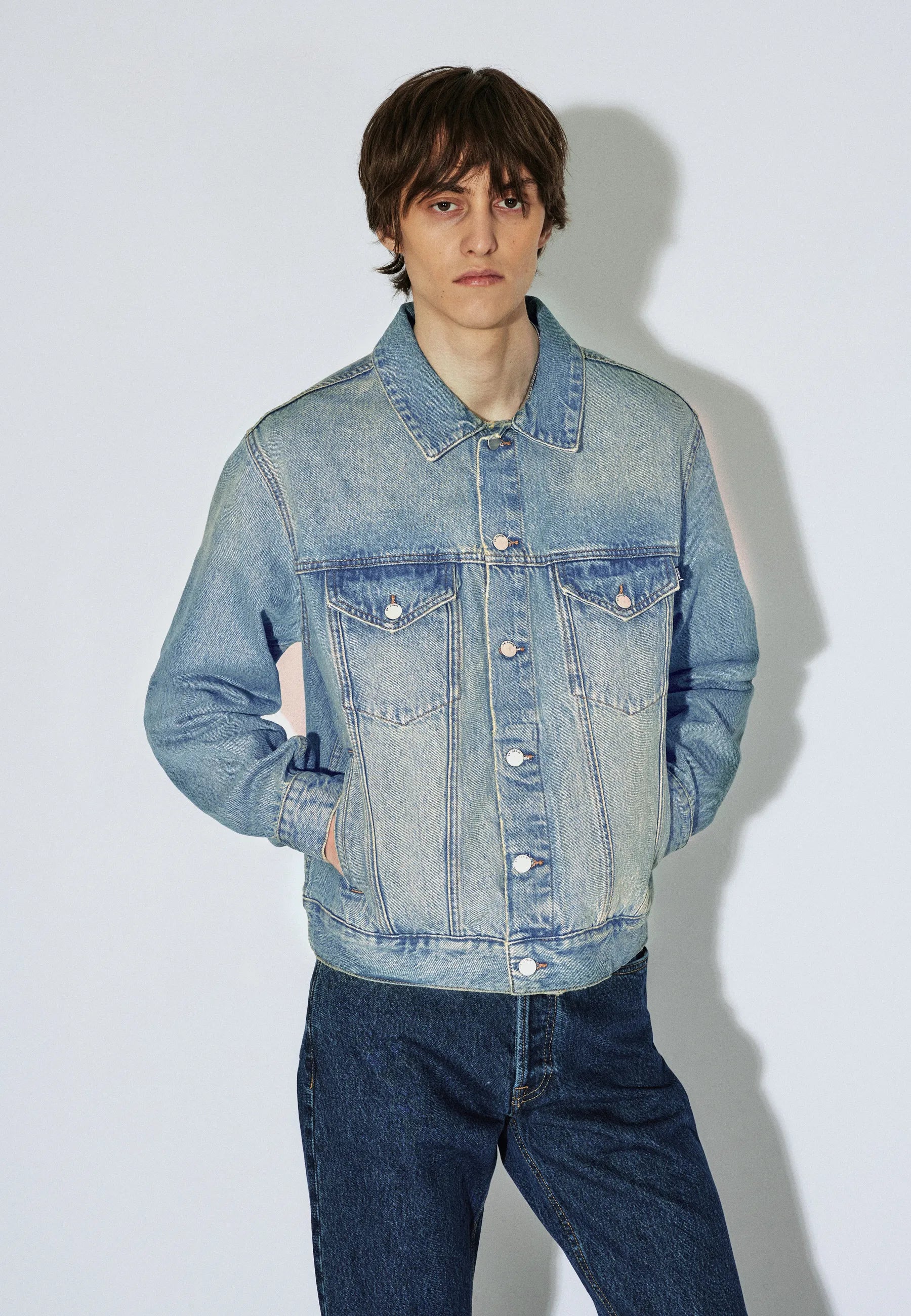 Joey Trucker Jacket - Stream Sky Aged - Image 11