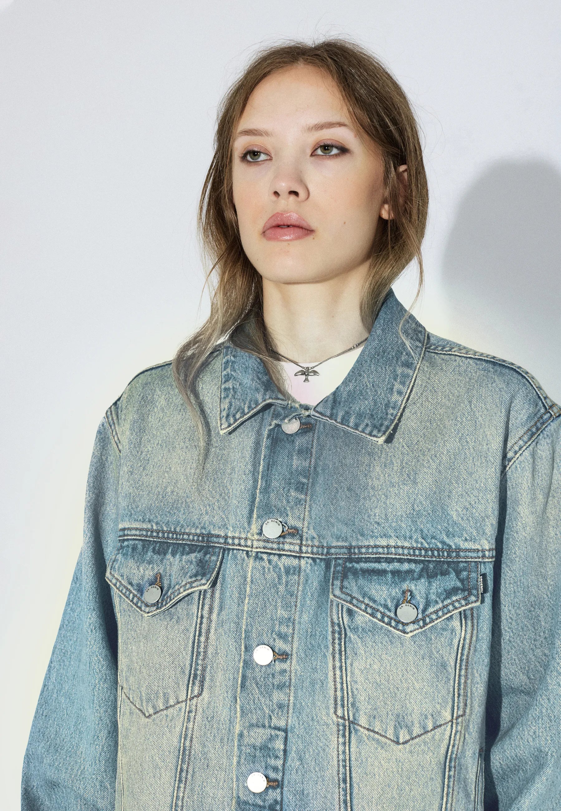 Joey Trucker Jacket - Stream Sky Aged - Image 14