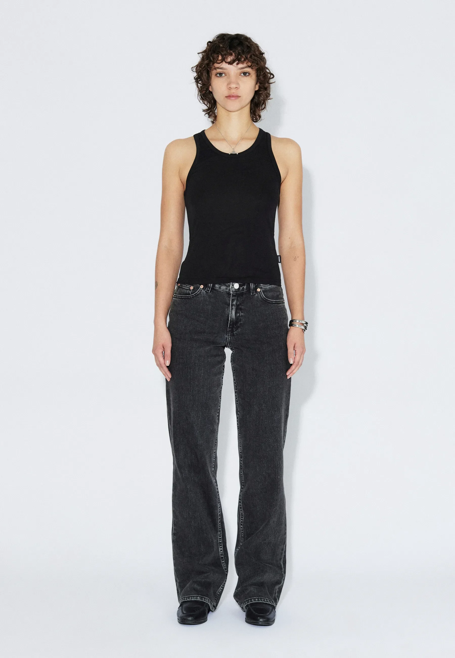 Mella Top - Black Mono