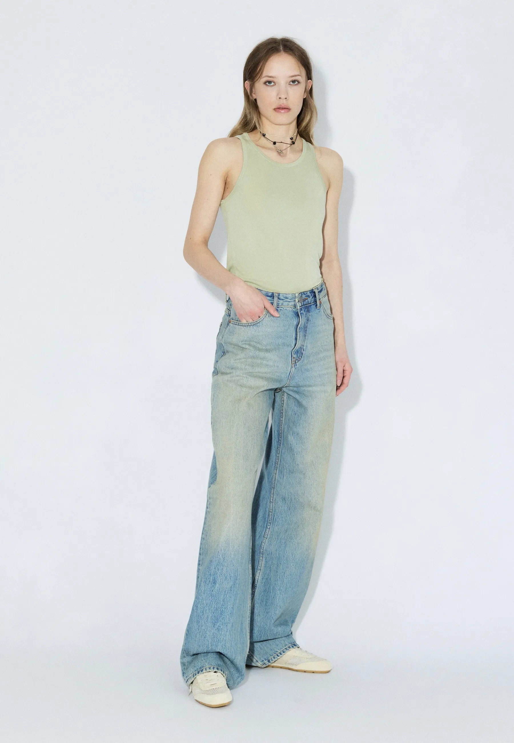 Mella Top - Lt Green Mono - Image 2