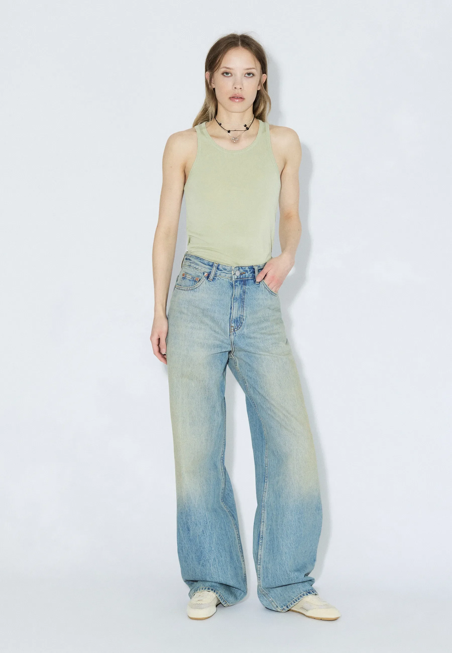 Mella Top - Lt Green Mono - Image 3