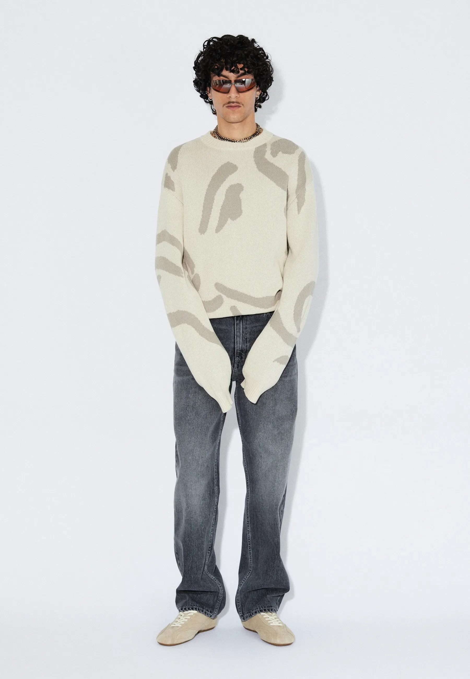 Mic Sweater - Ecru Big Draw