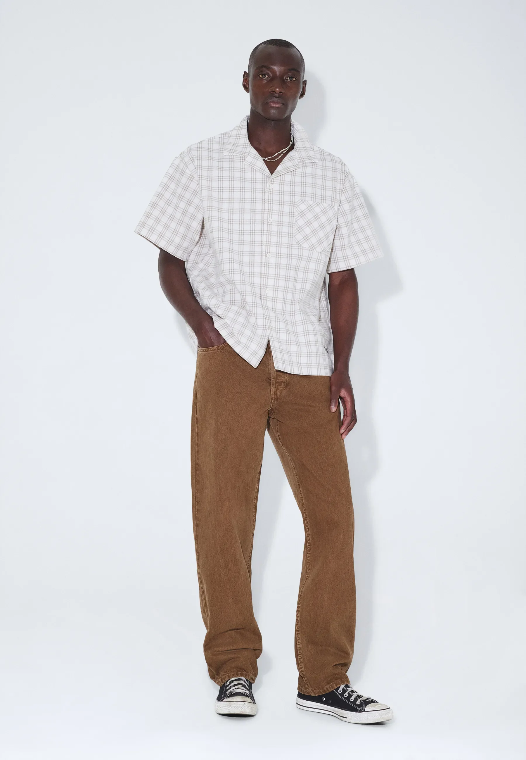 Mile Shirt - Ecru Summer Check - Image 5
