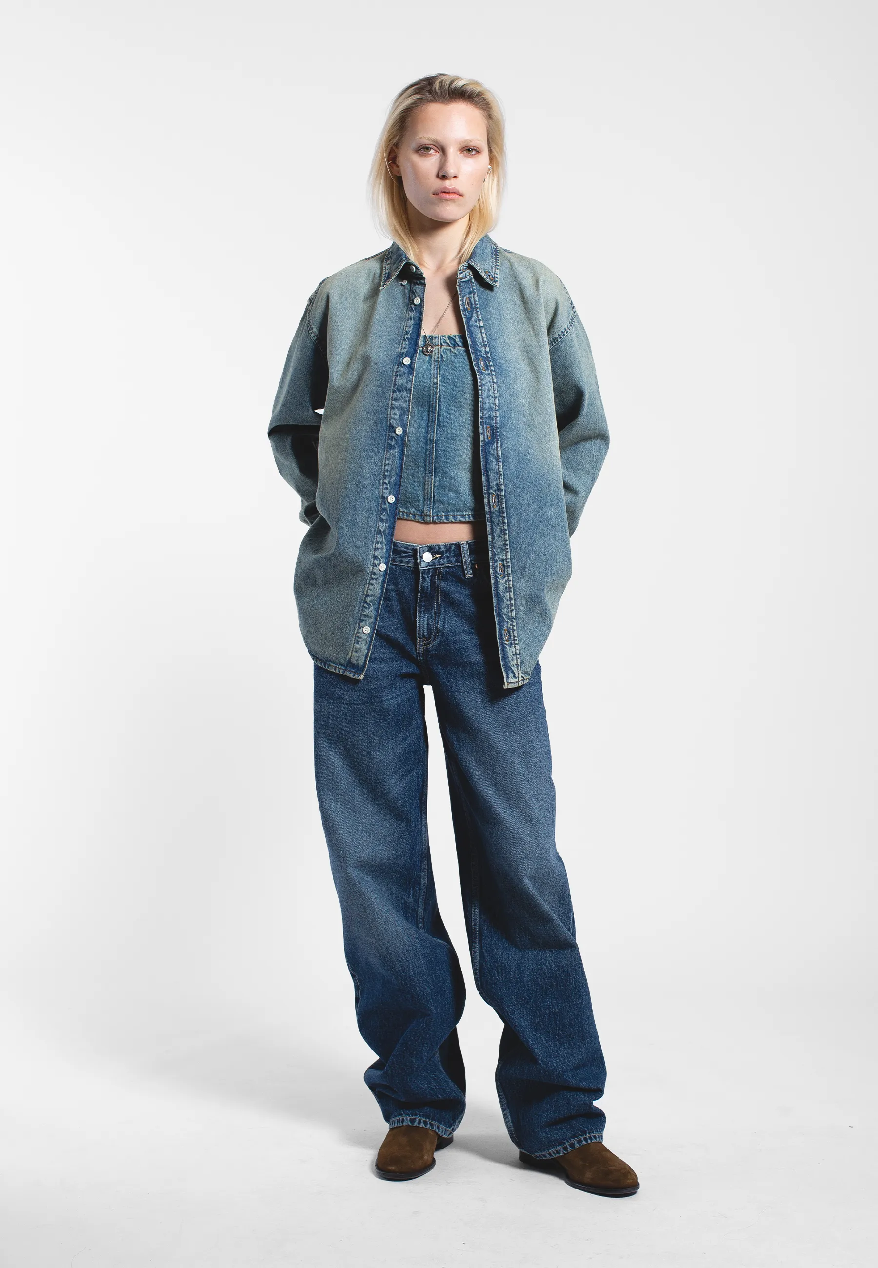Ray Denim Shirt - Stream Sky Aged - Image 10