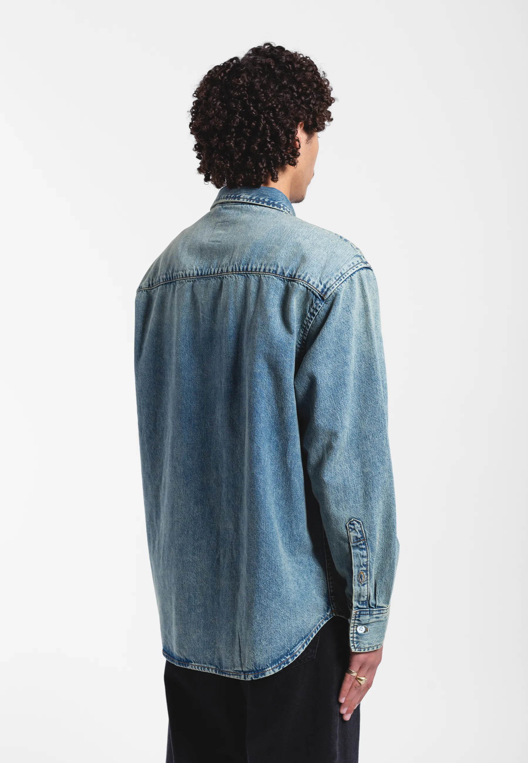 Ray Denim Shirt - Stream Sky Aged - Image 12