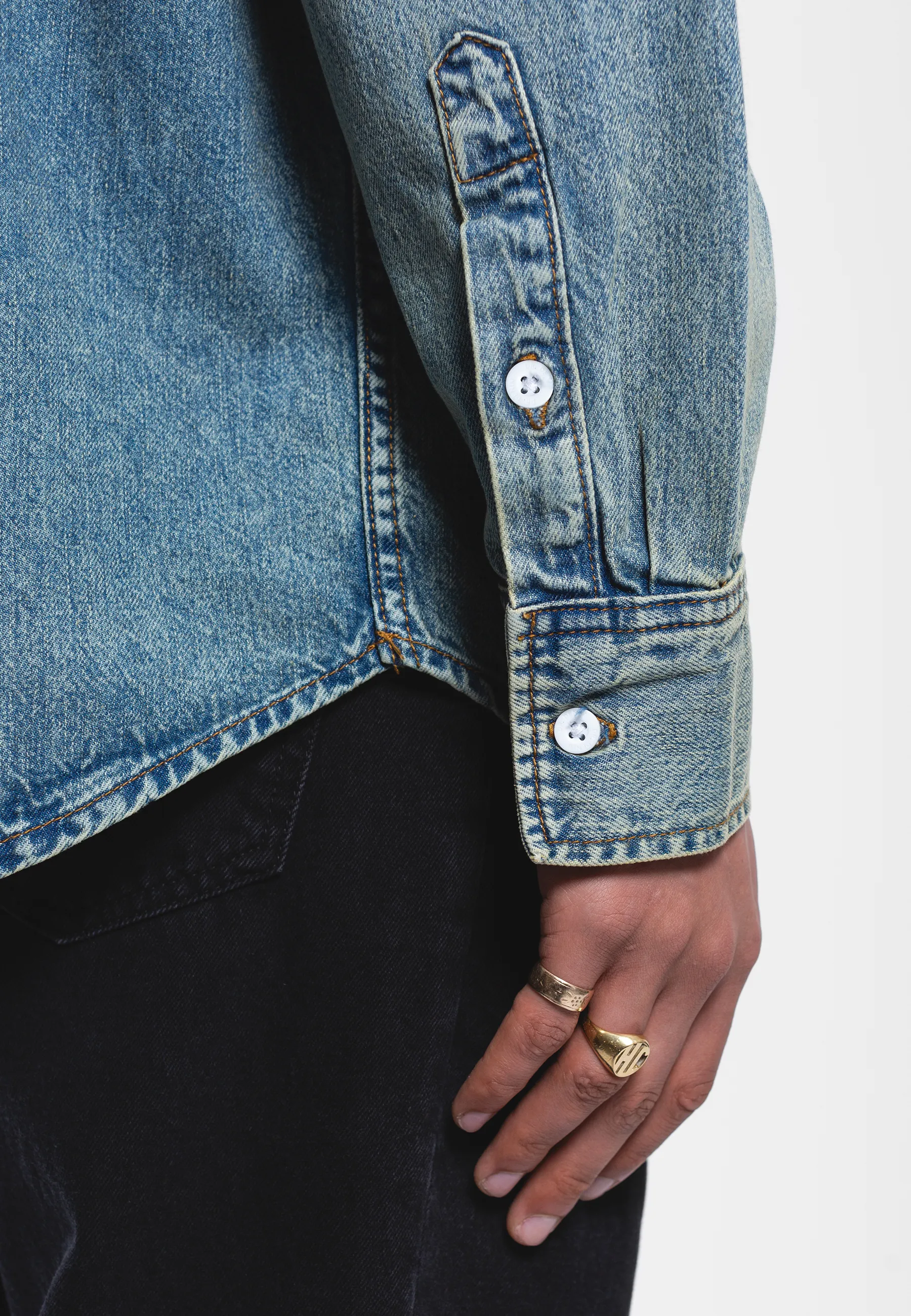 Ray Denim Shirt - Stream Sky Aged - Image 13