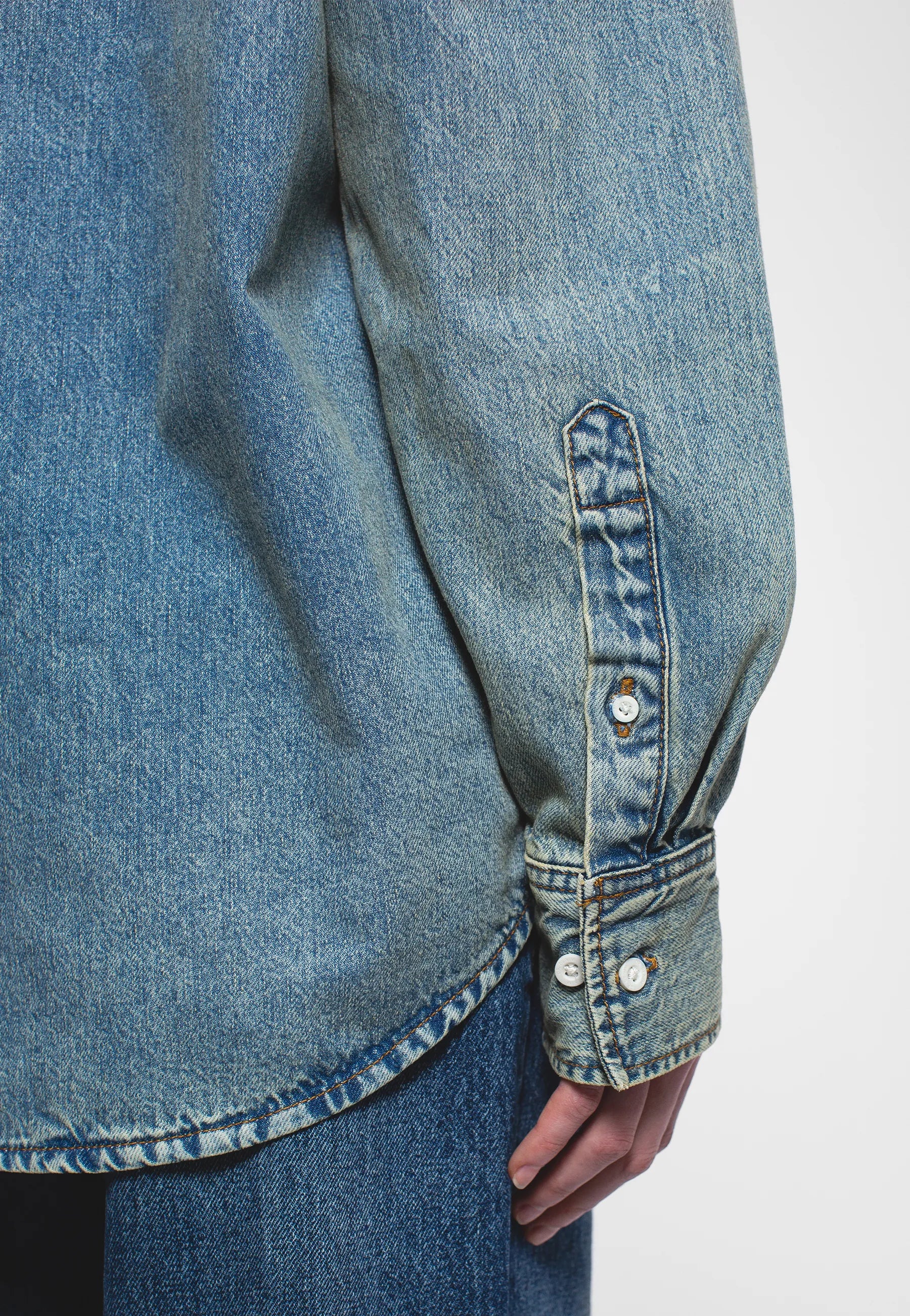 Ray Denim Shirt - Stream Sky Aged - Image 4