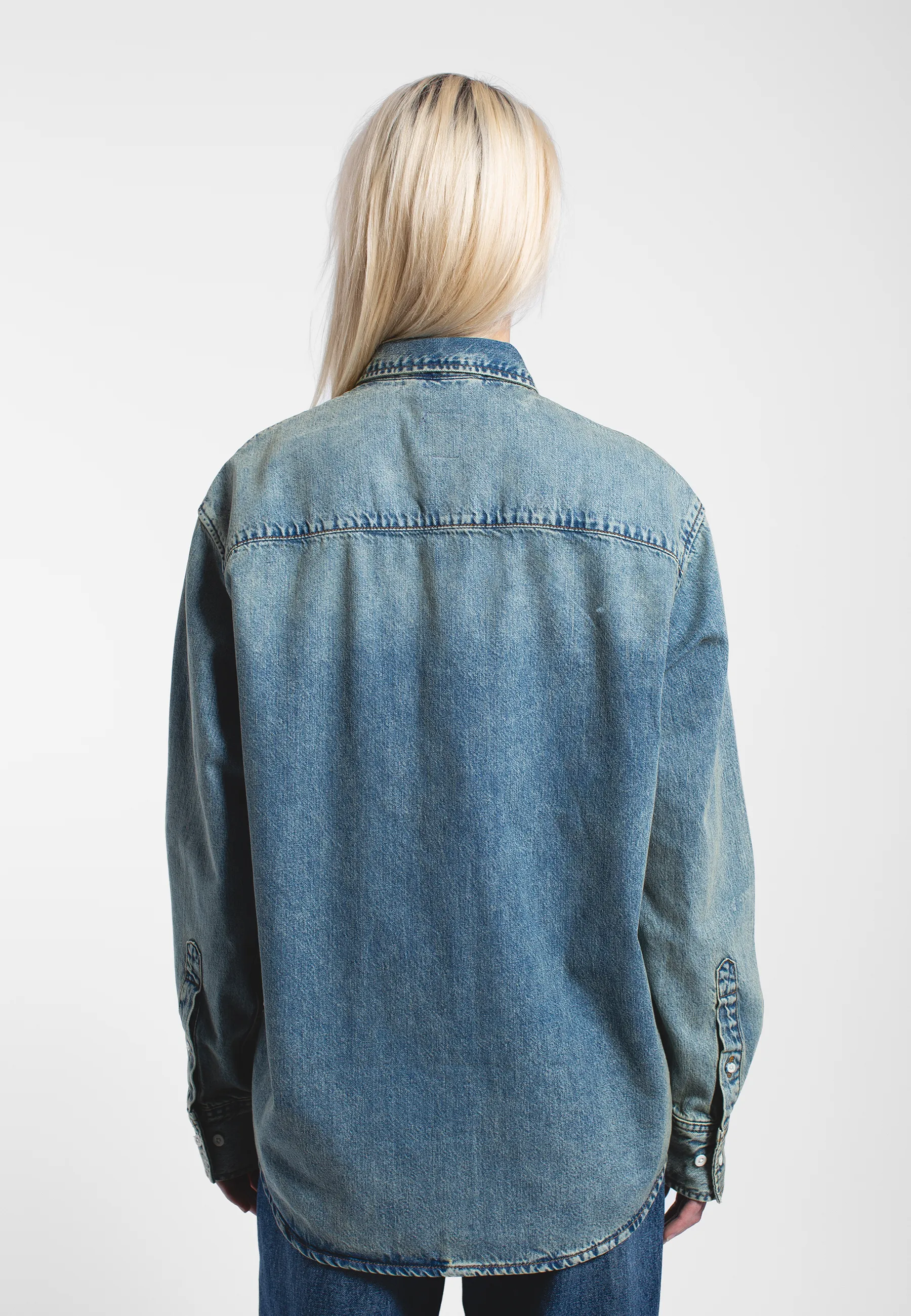 Ray Denim Shirt - Stream Sky Aged - Image 7