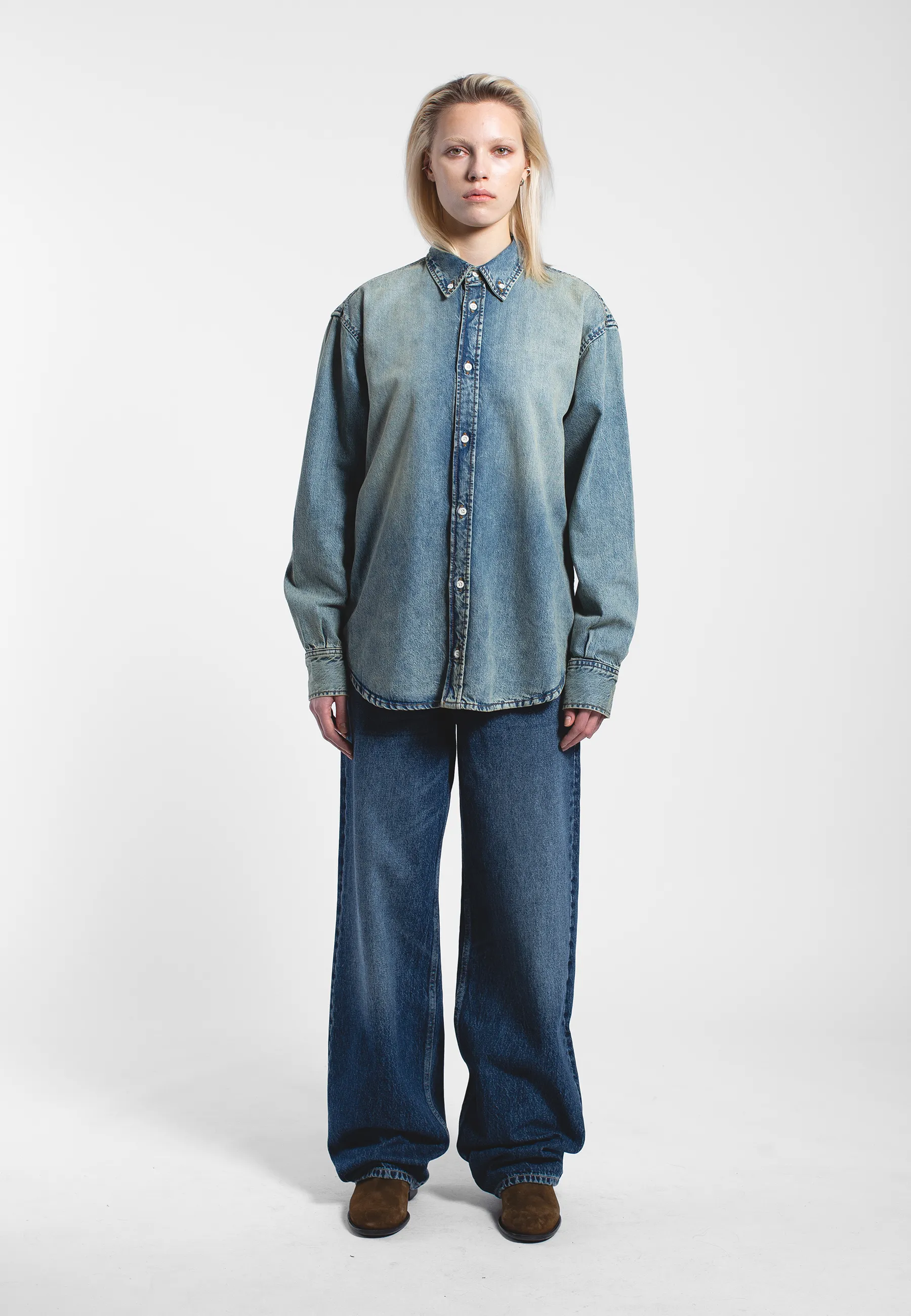 Ray Denim Shirt - Stream Sky Aged - Image 9