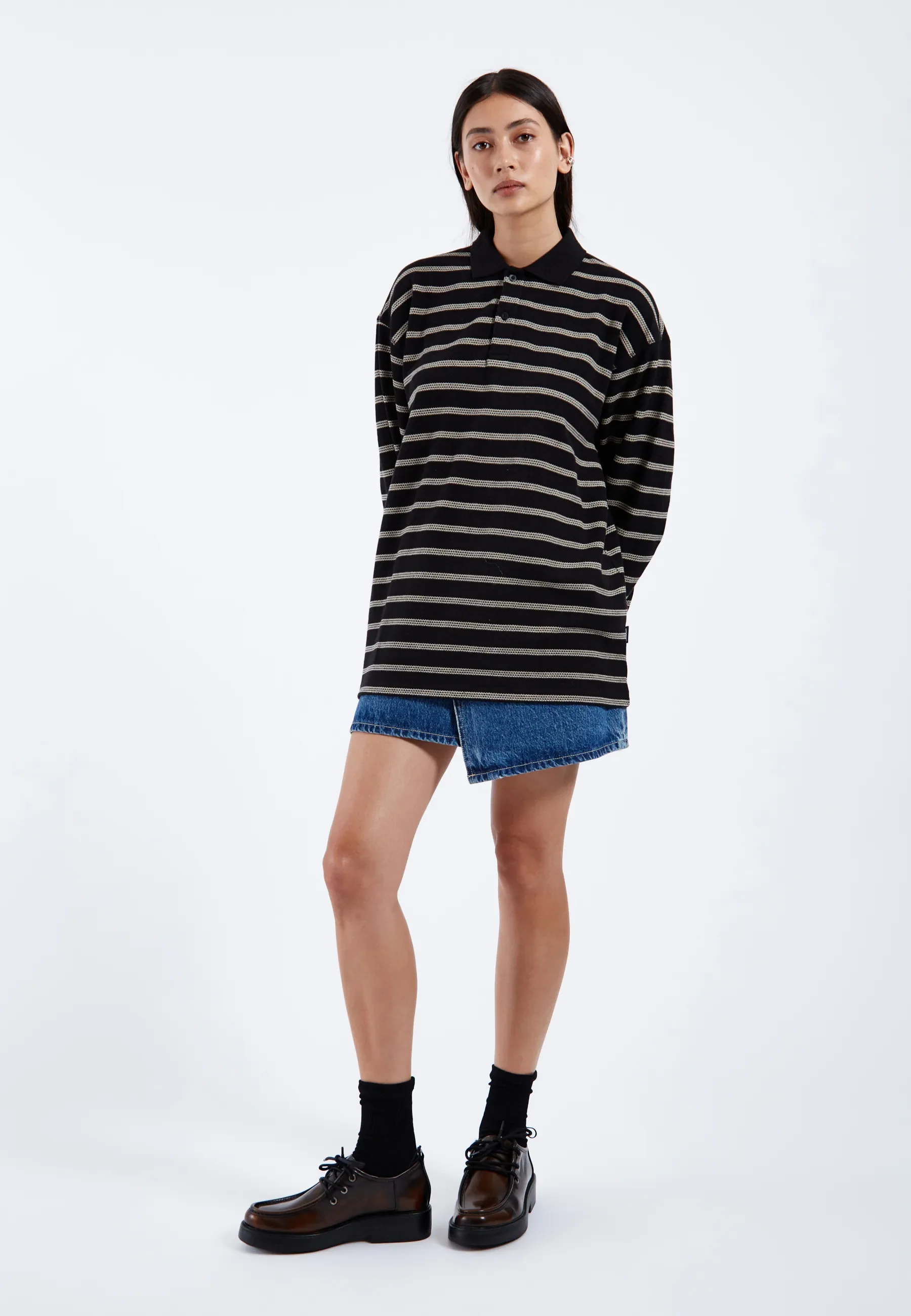Reno Polo - Black SL Stripe