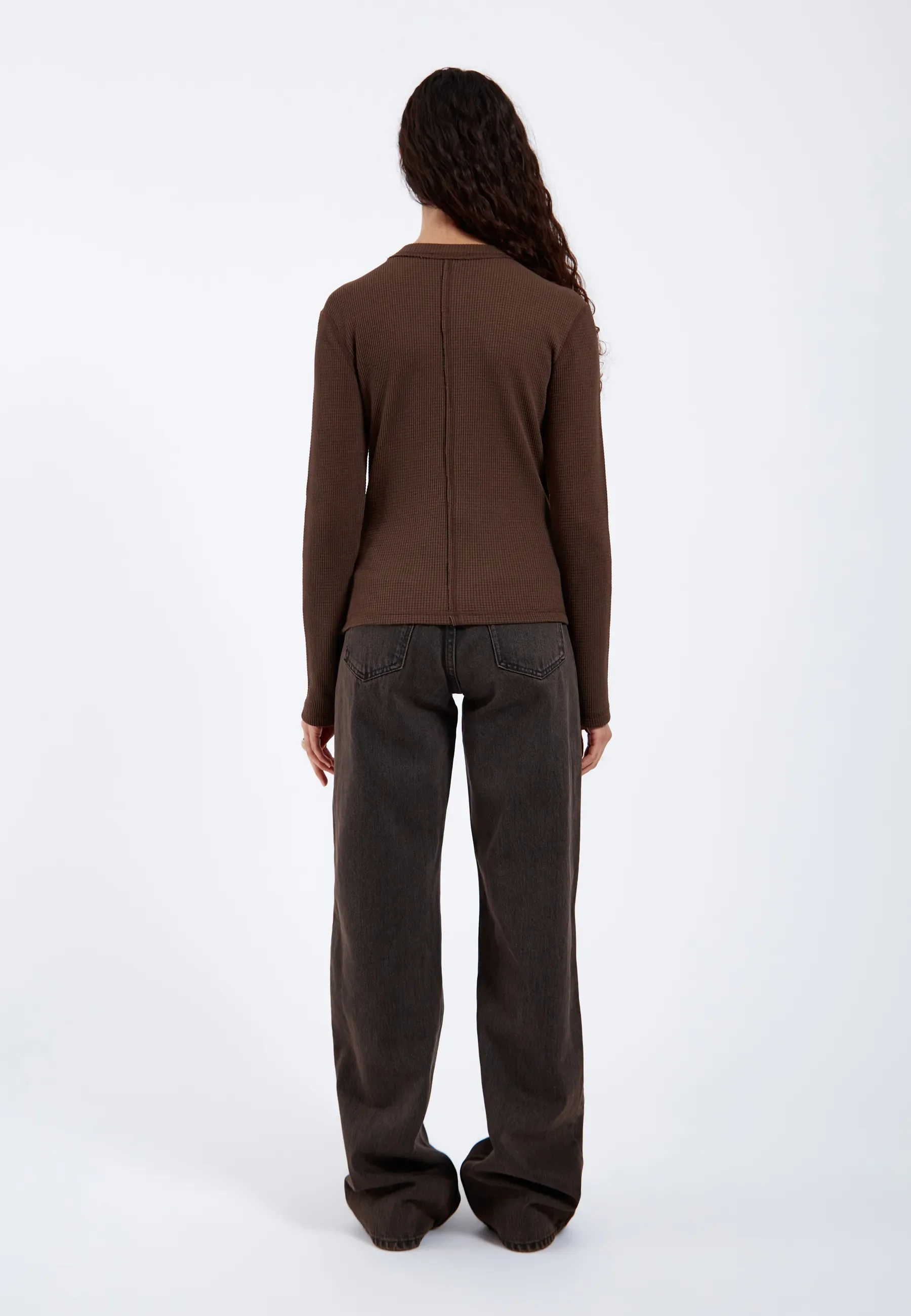 Stella Waffle Top - Chocolate - Image 6