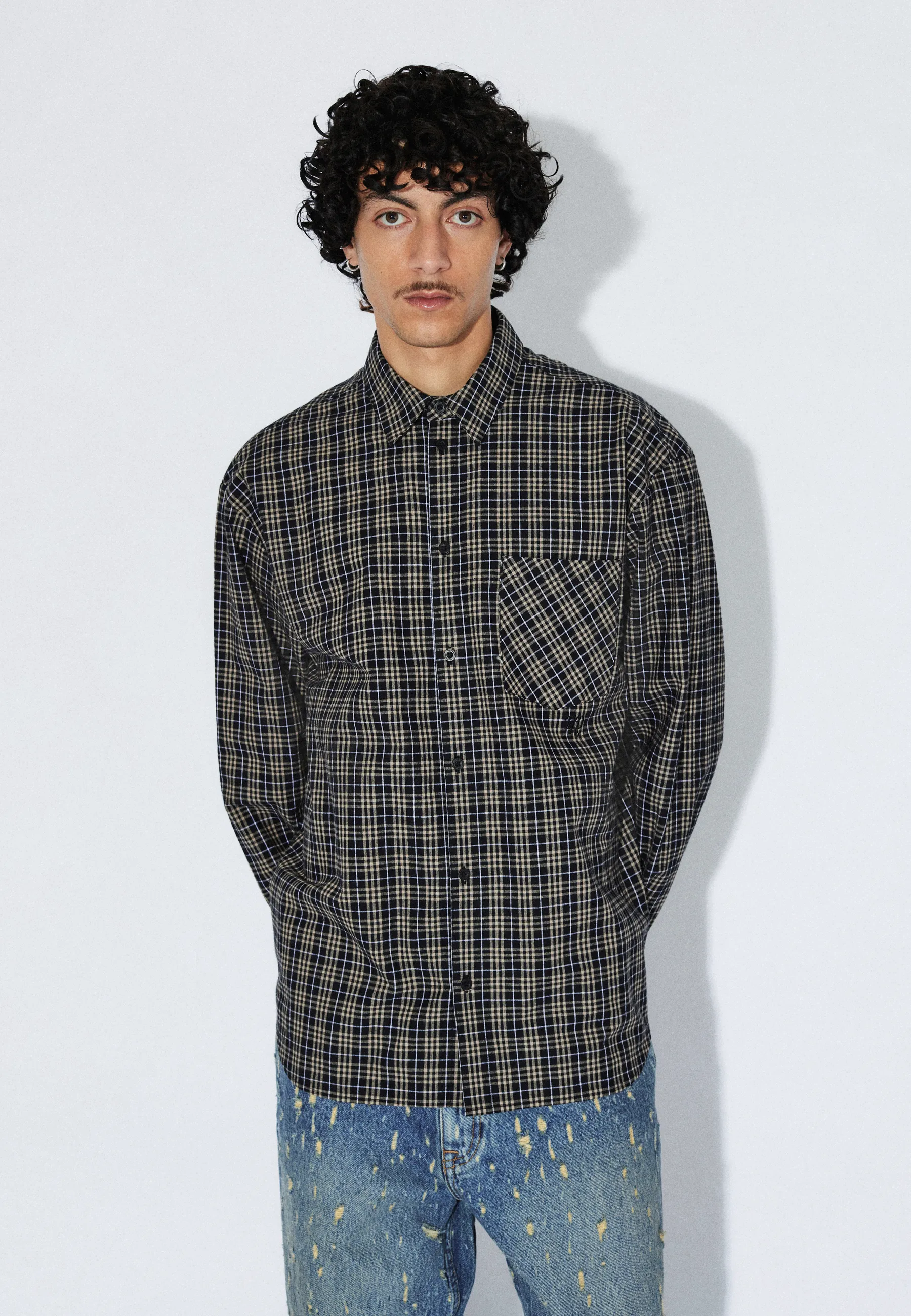 Wes Shirt - Black Summer Check - Image 4