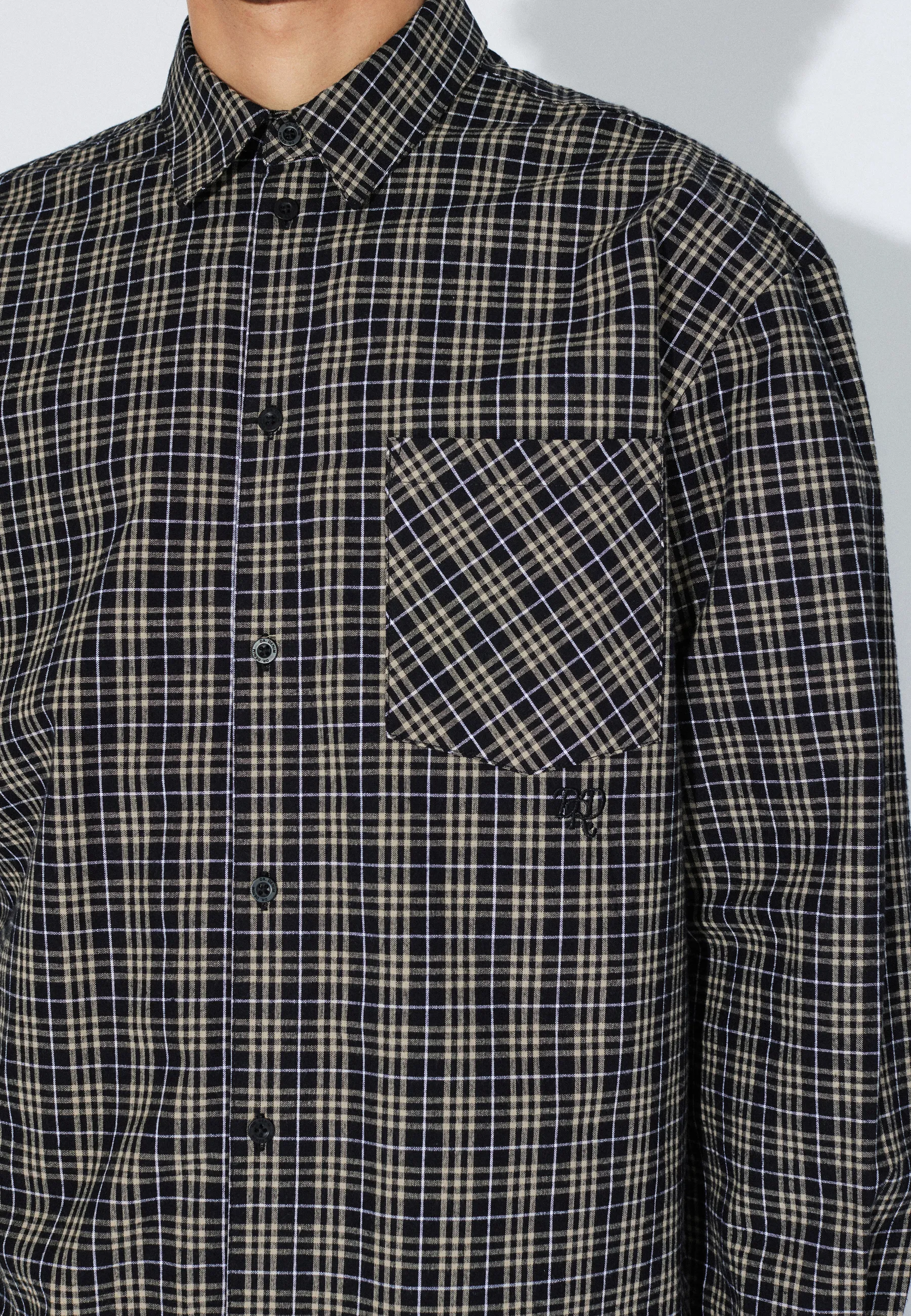Wes Shirt - Black Summer Check - Image 7