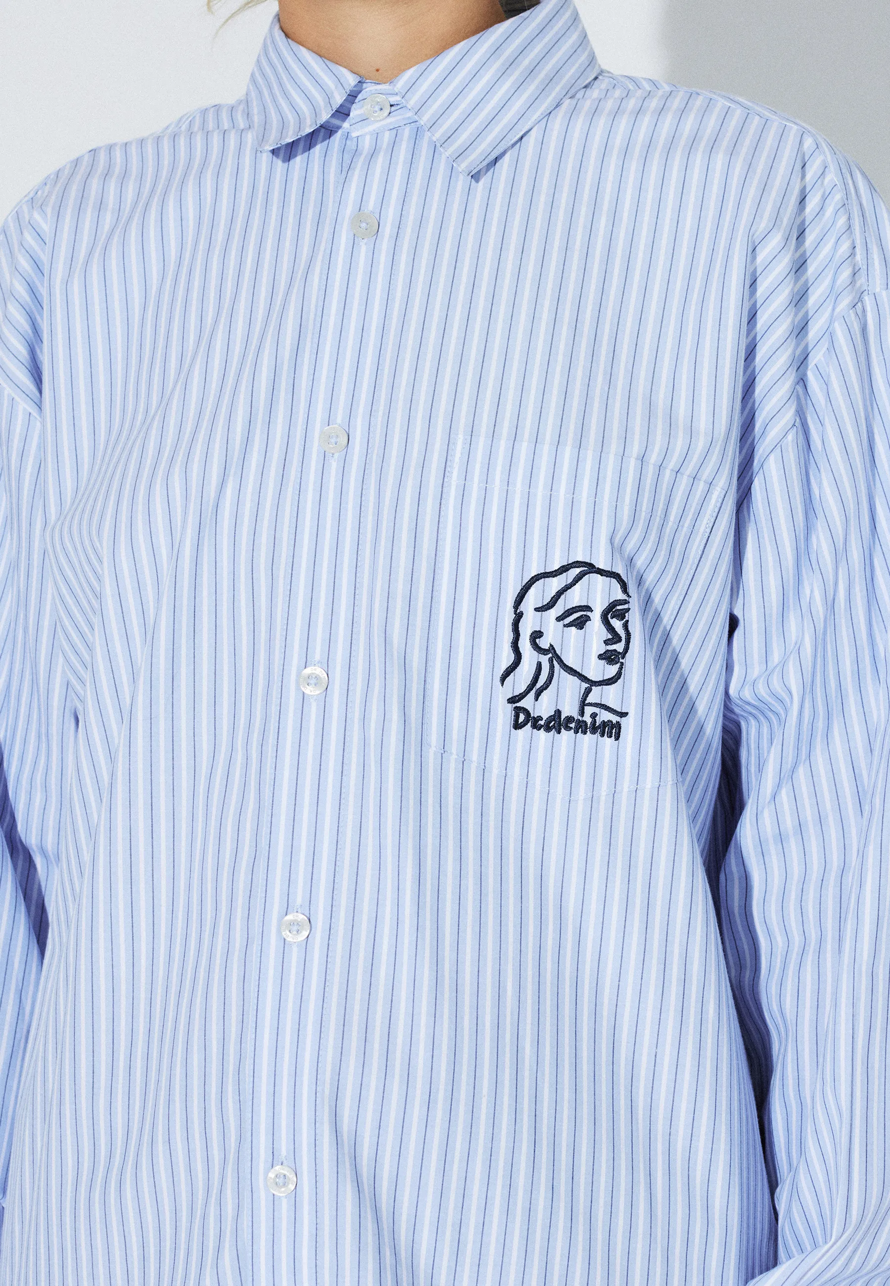 Wes Shirt - Lt Blue Stripe Draw - Image 14