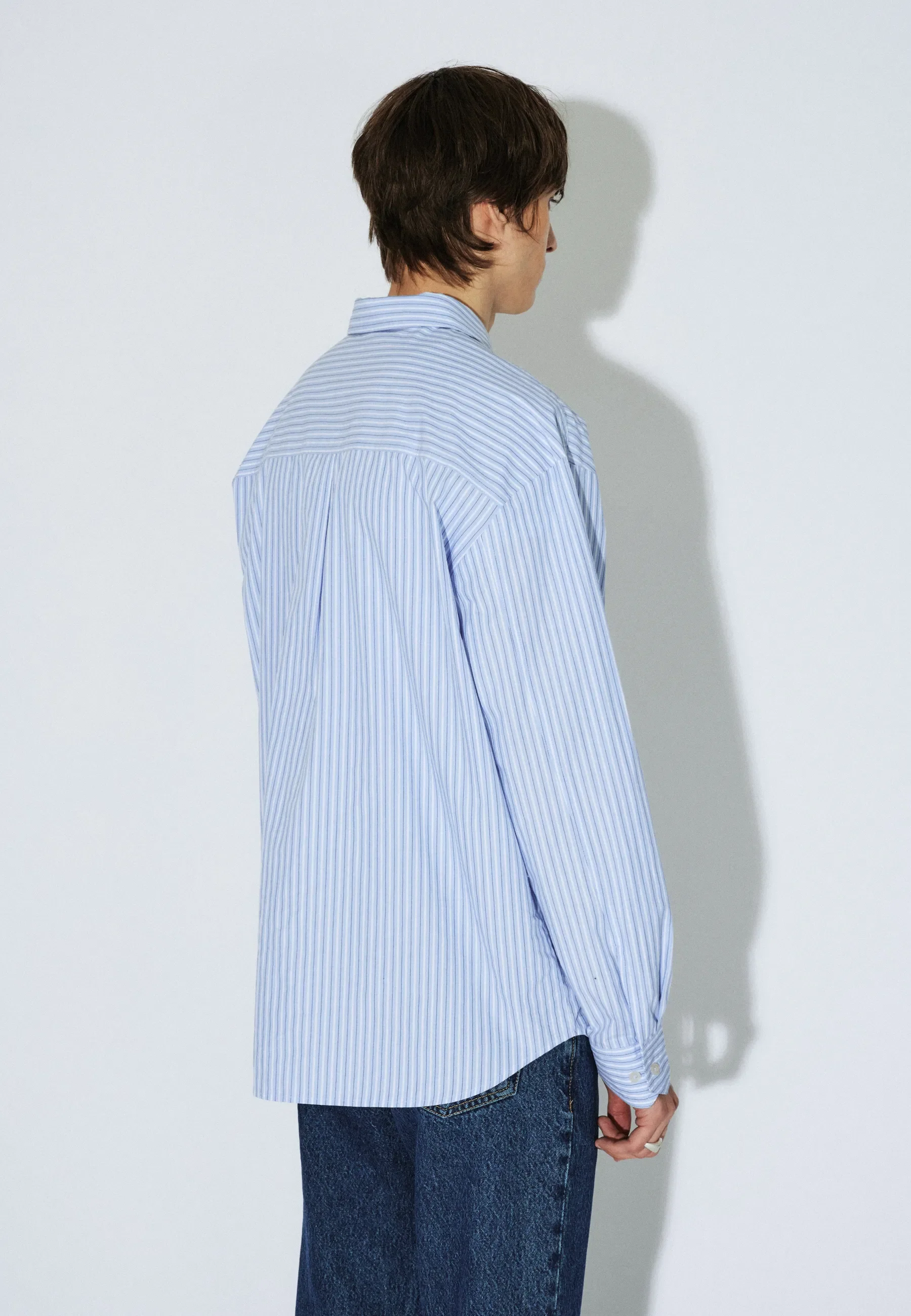 Wes Shirt - Lt Blue Stripe Draw - Image 6