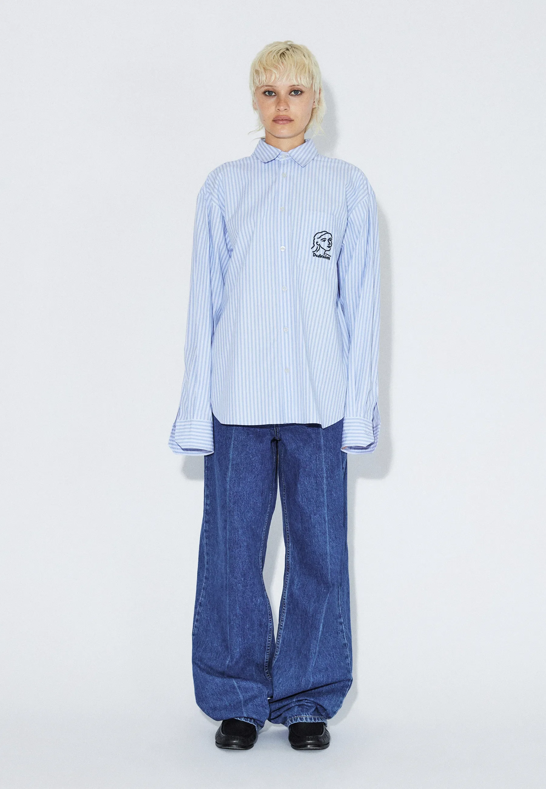 Wes Shirt - Lt Blue Stripe Draw - Image 8