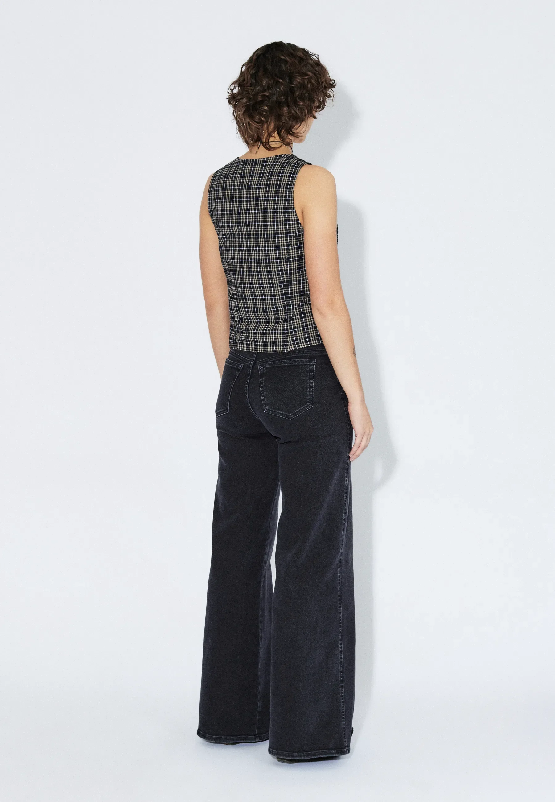 Zola Top - Black Summer Check - Image 3